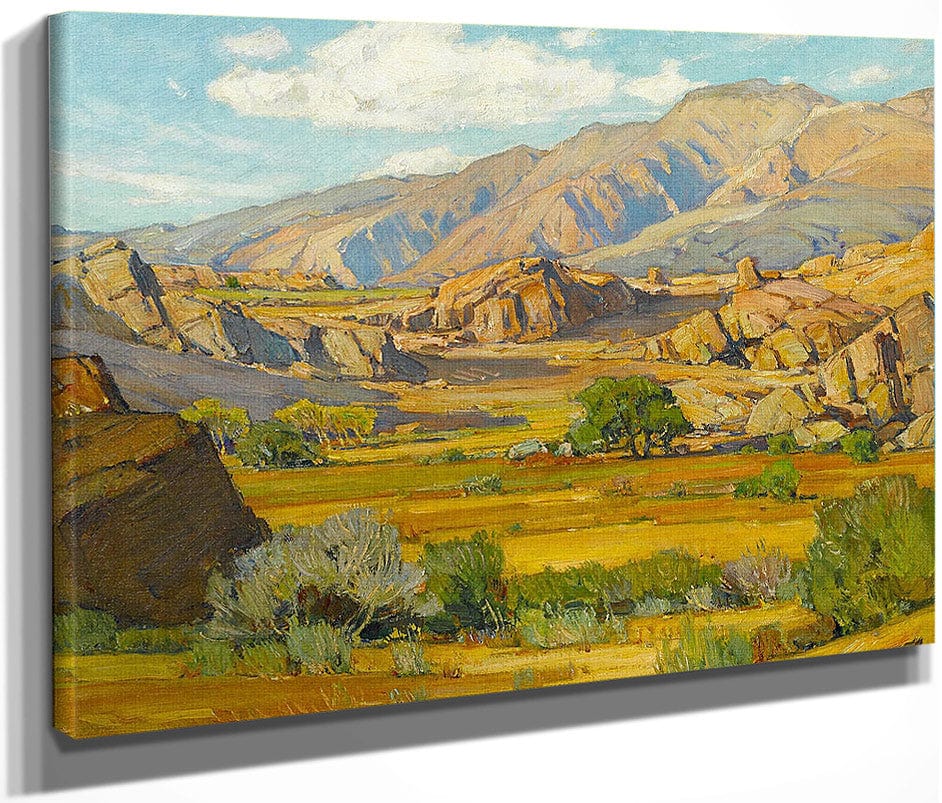 Rocky Desert Mountains By William Wendt