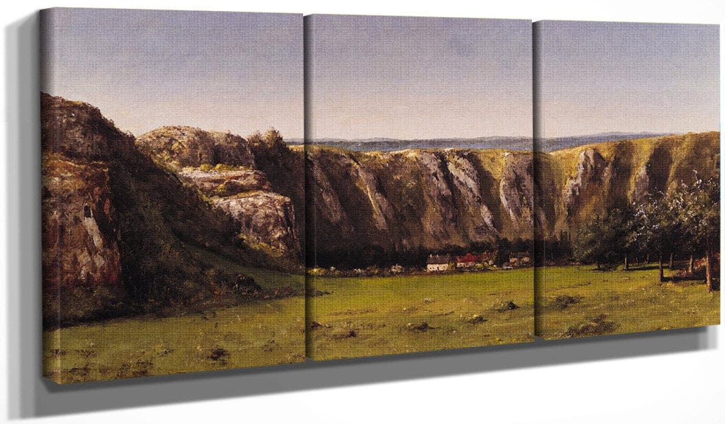 Rocky Landscape Near Flagey By Jean Desire Gustave Courbet
