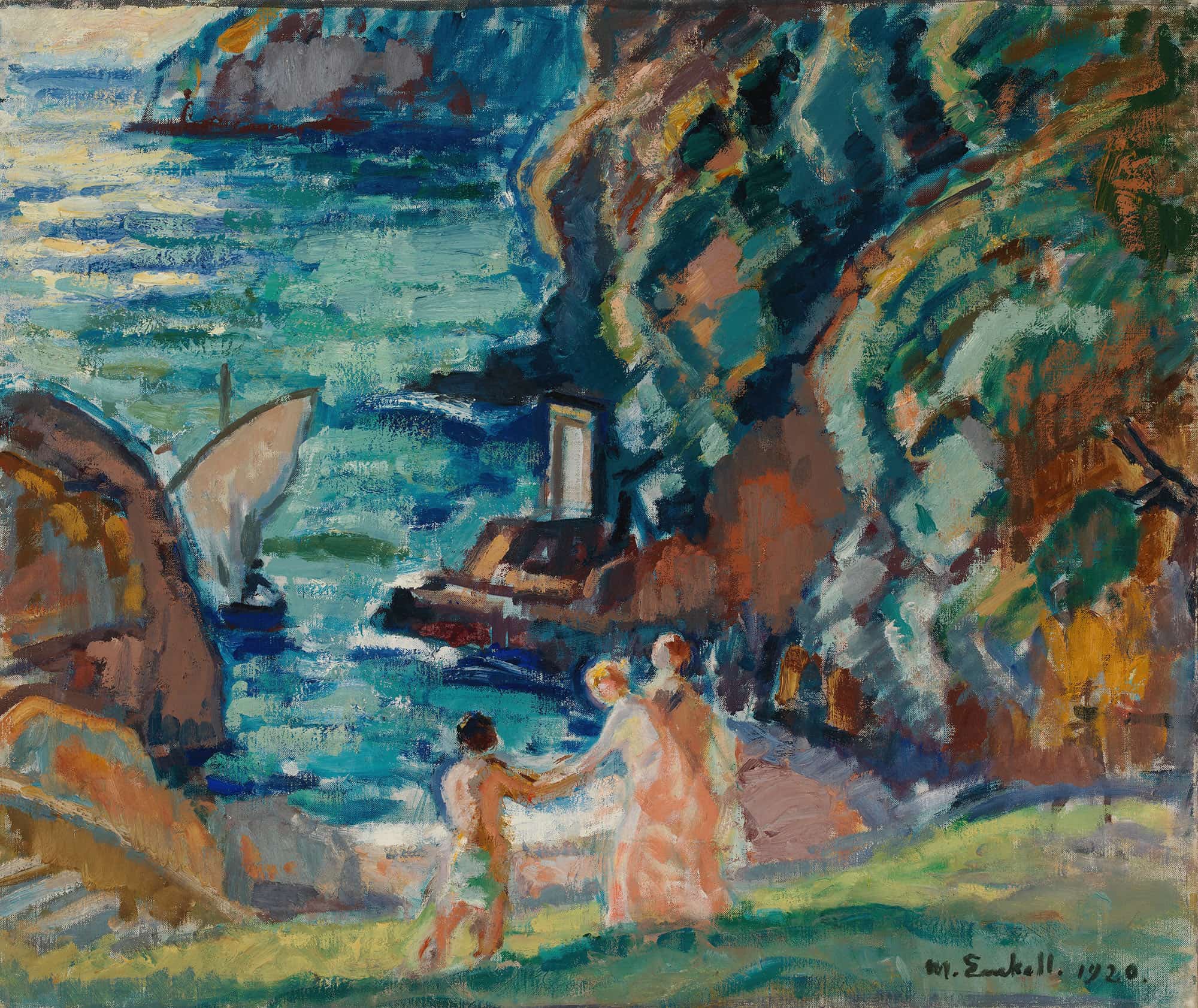 Rocky Shore In The Sun Porto Fino by Magnus Enckell
