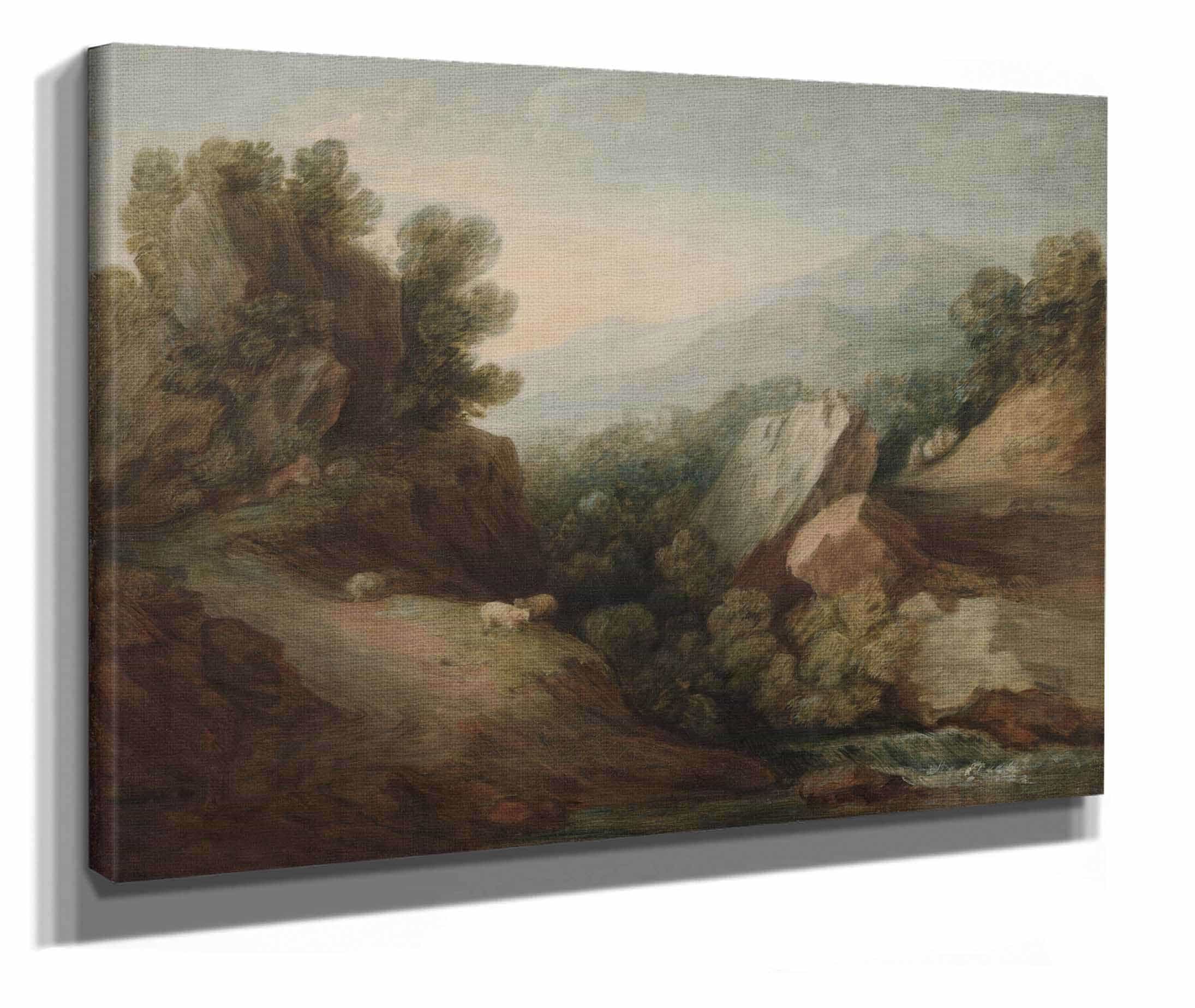 Rocky Wooded Landscape With A Dell And Weir by Thomas Gainsborough - Image 2