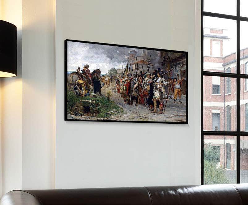 Roll Call After The Pillage Painting Jehan Georges Vibert Canvas Art - Image 4