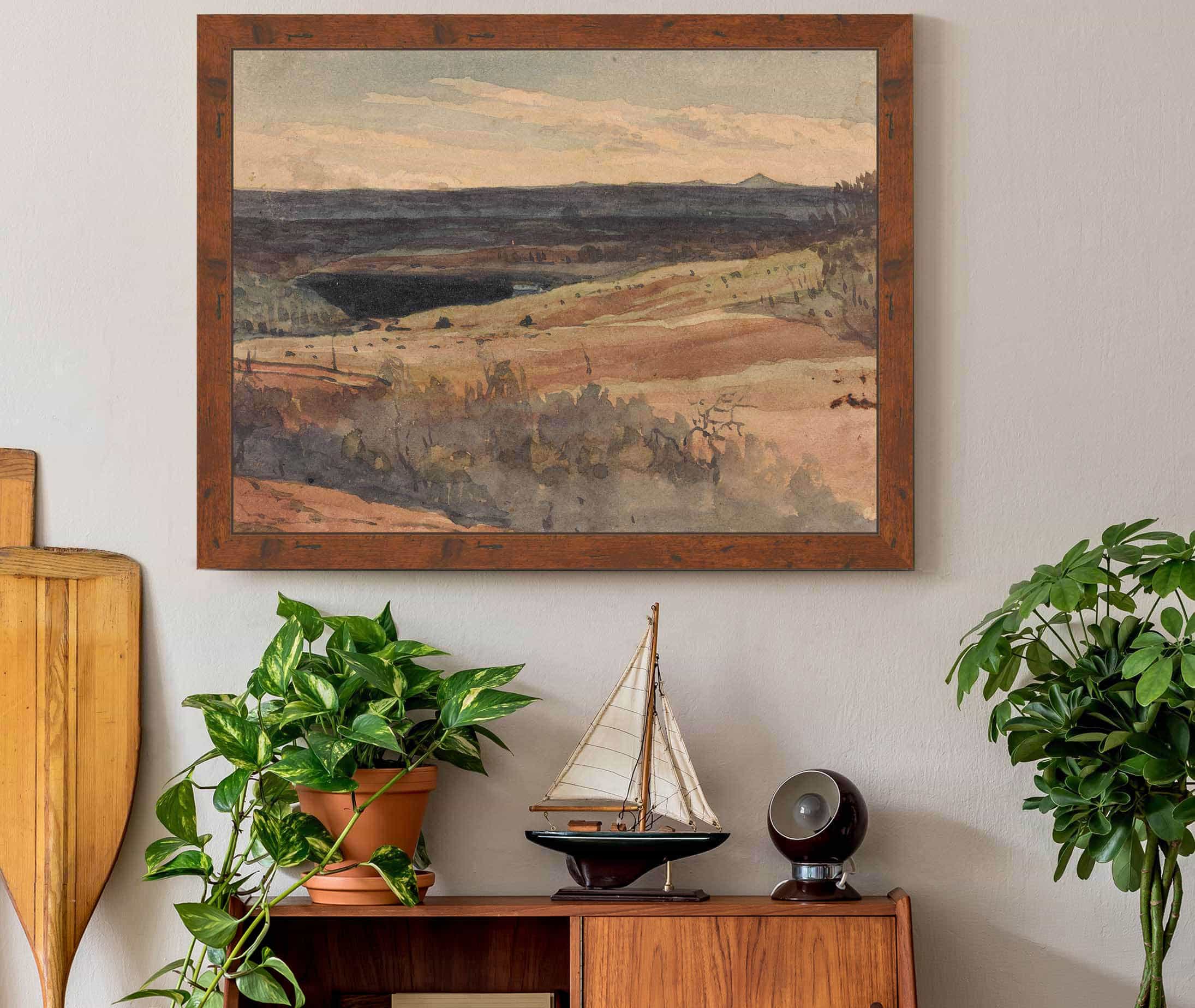 Rolling Fields Mountains In Distance by Thomas Sully - Image 3