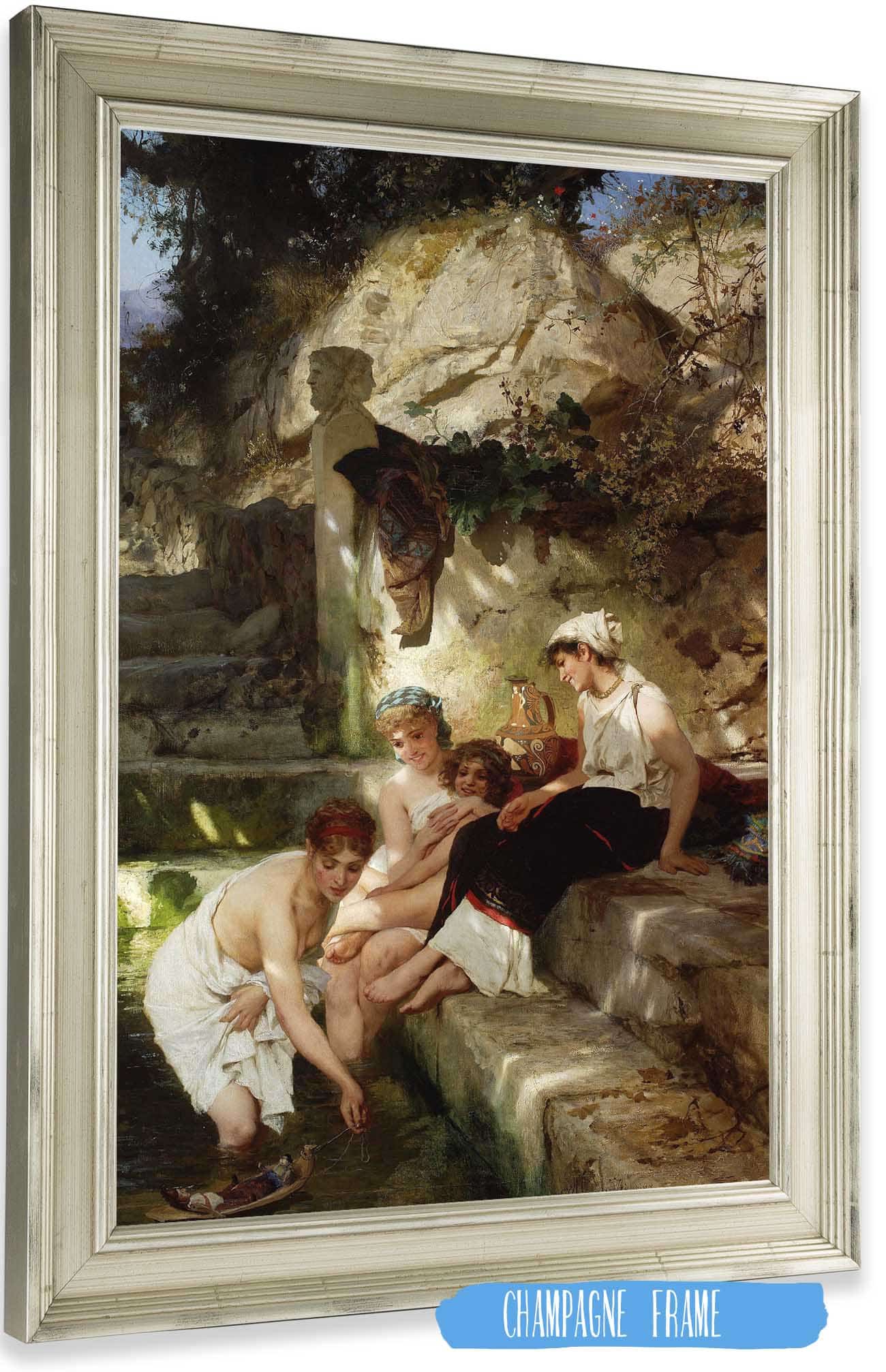 Roman Idyll Before The Bath by Henryk Siemiradzki