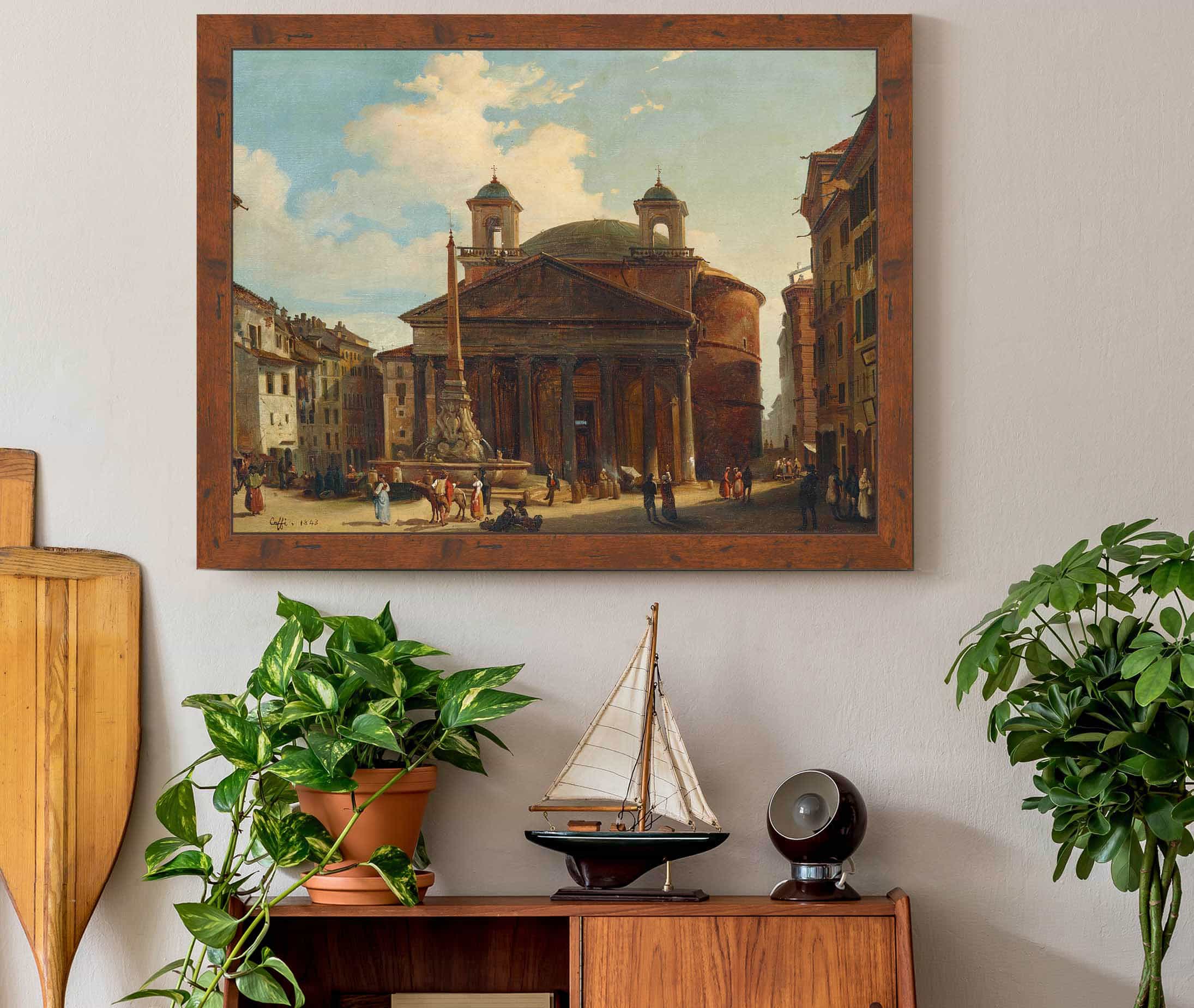 Rome The Pantheon by Ippolito Caffi - Image 3