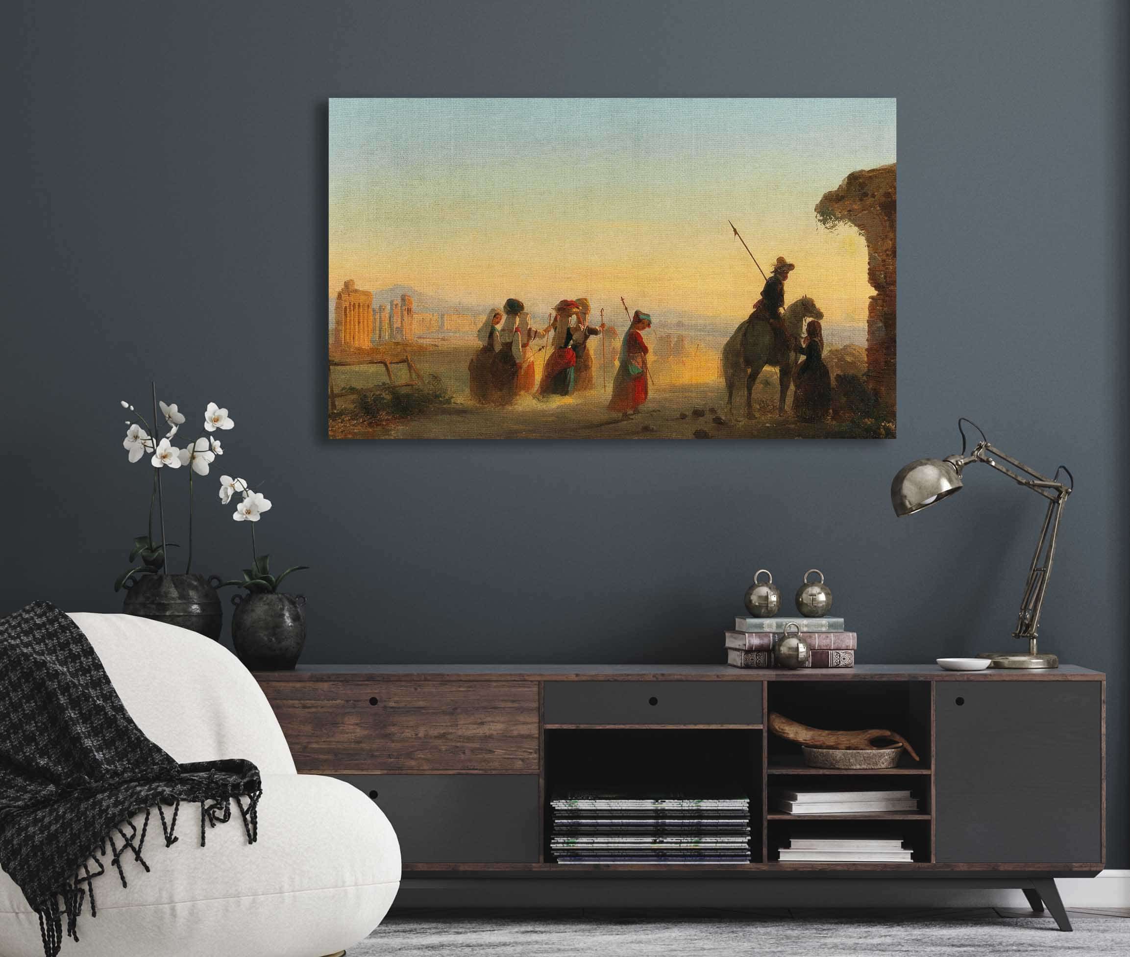 Rome The Via Appia At Dawn by Ippolito Caffi - Image 5