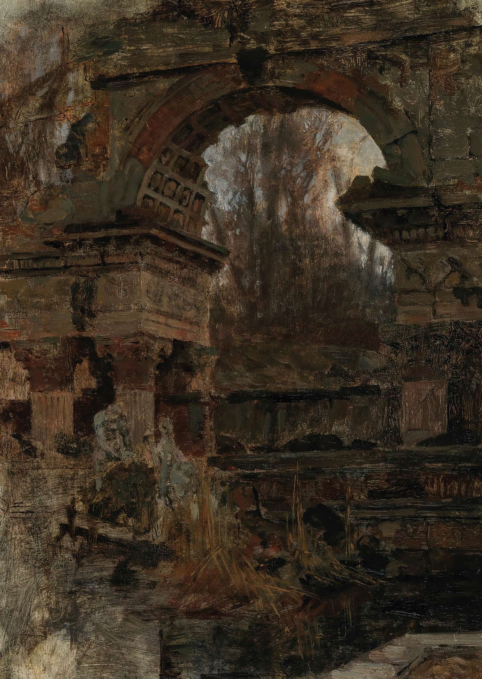 Romische Ruine In Schonbrunn by Carl Moll