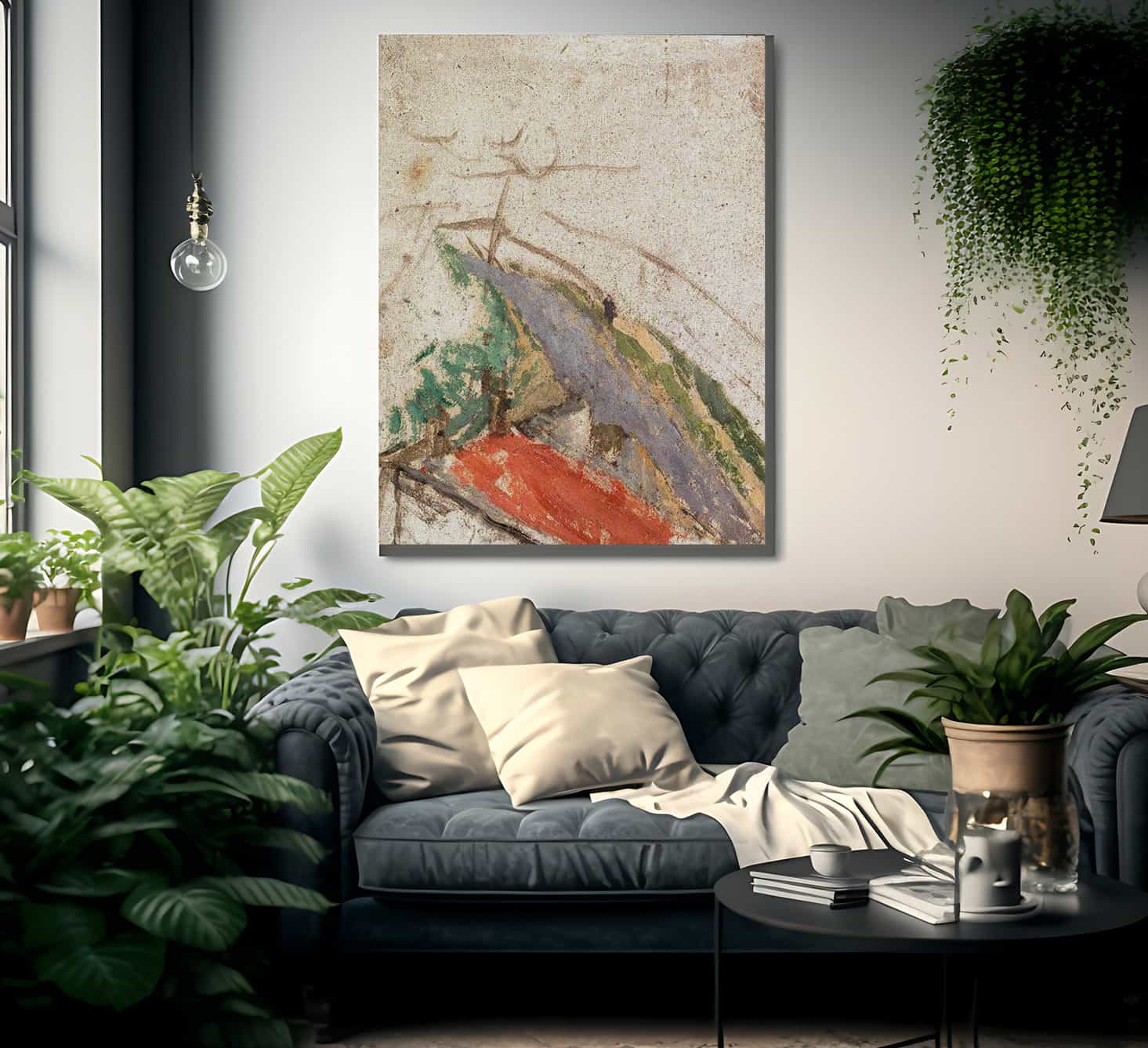 Rooftop And Lane View From The Artist 1039 S Studio 1920 By Gwendolen Mary John - Image 2