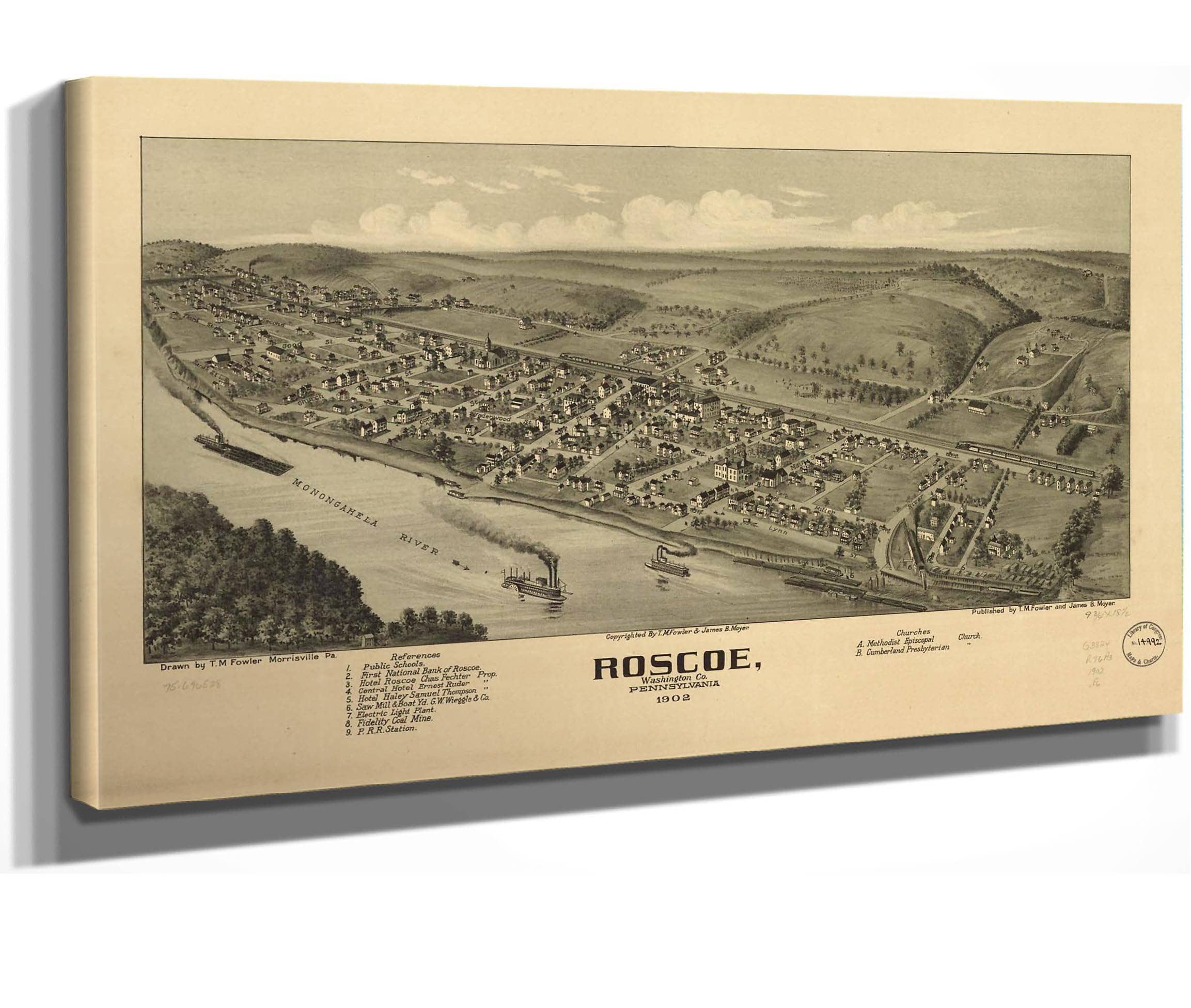 Roscoe Washington Co Pennsylvania 1902 State Of Pennsylvania