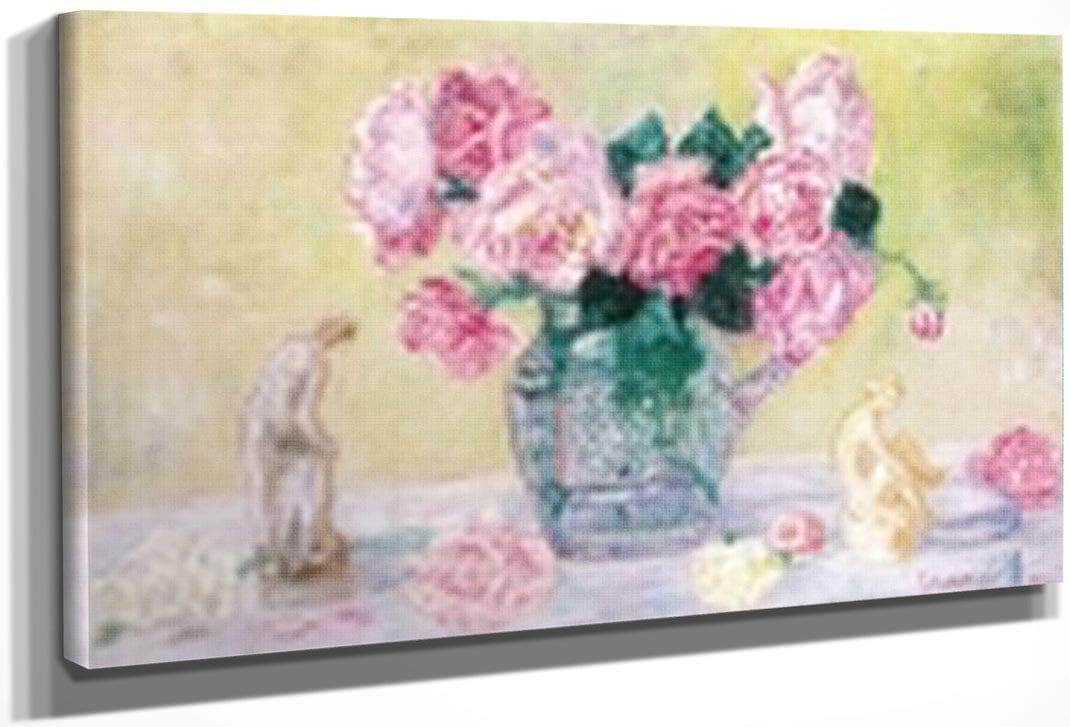 Roses And Tanagra Figurines By James Ensor