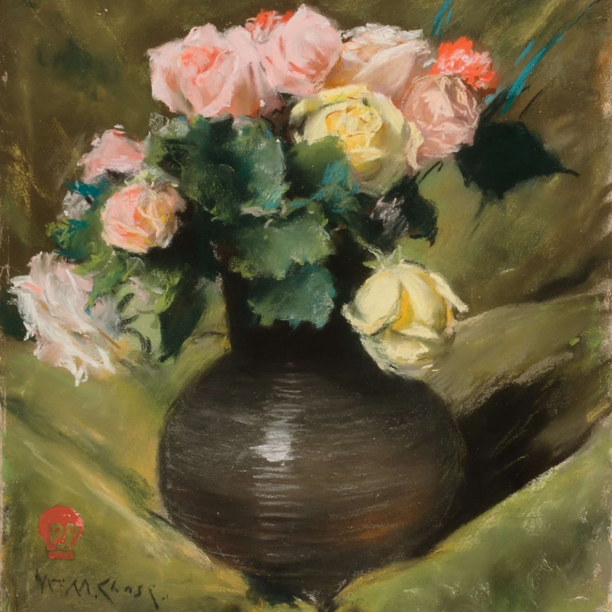 Roses by William Merritt Chase - Image 4