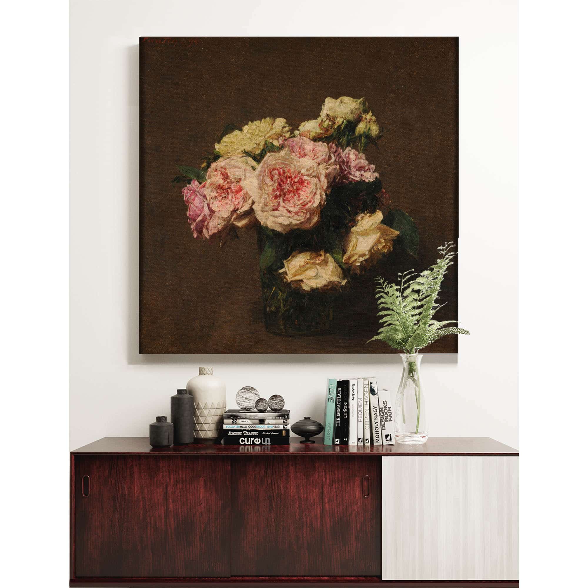 Roses Dans Un Vase De Cristal by Henri Fantin Latour - Image 5