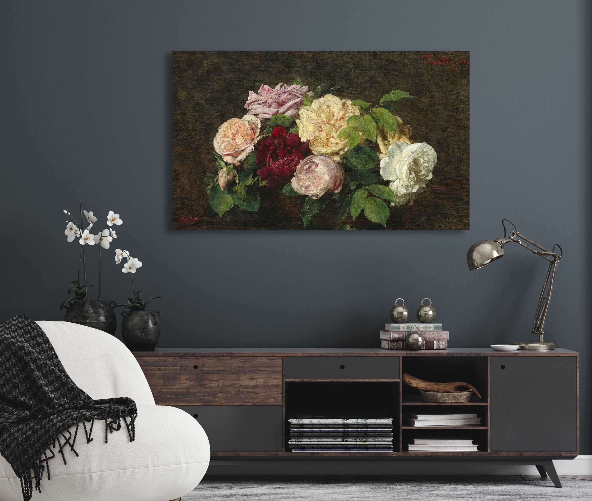 Roses De Nice On A Table by Henri Fantin Latour - Image 5