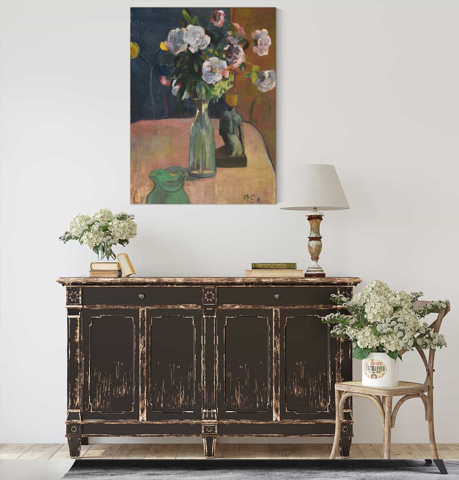 Roses Et Statuette by Paul Gauguin - Image 4