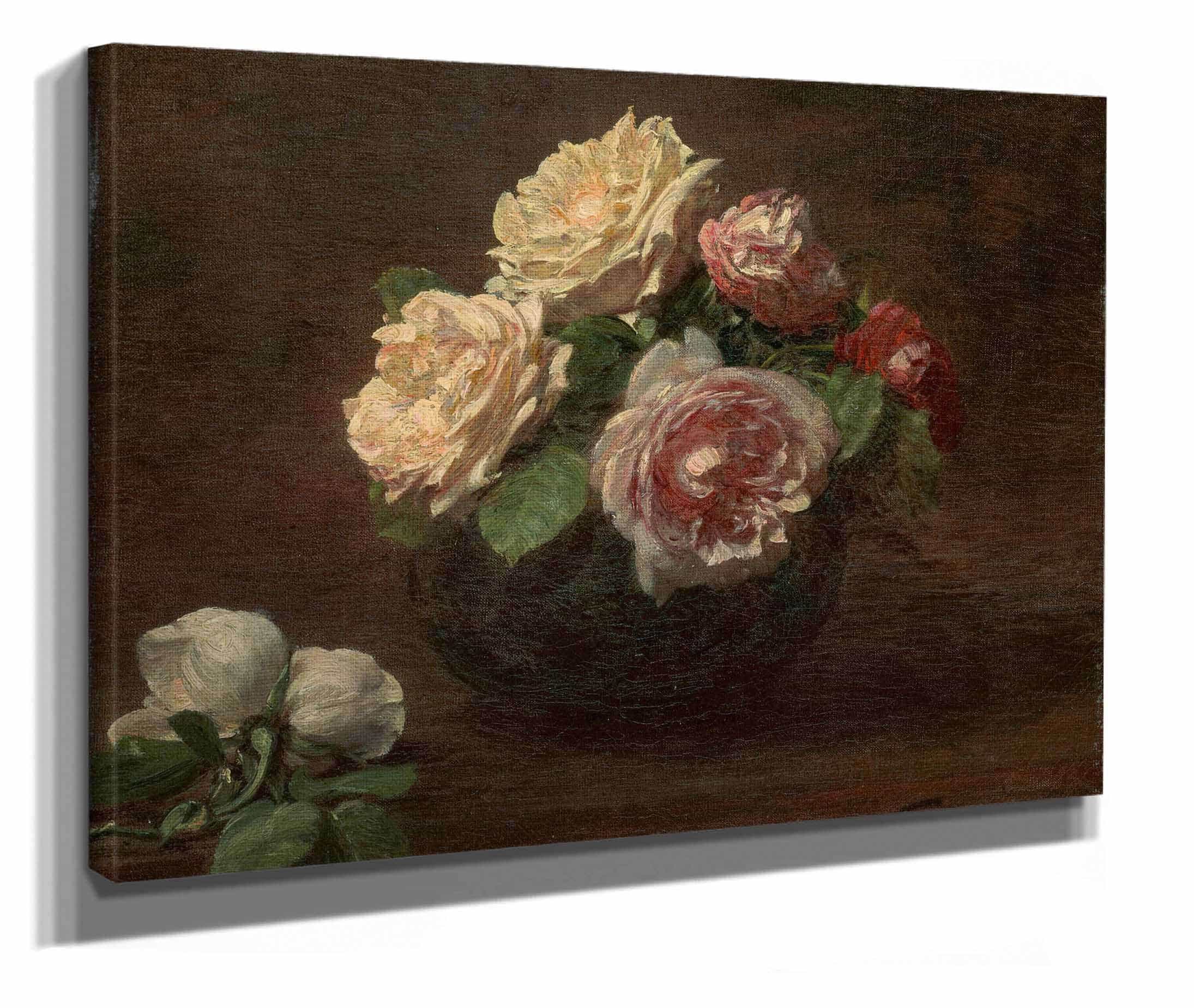 Roses In A Bowl by Henri Fantin Latour - Image 4