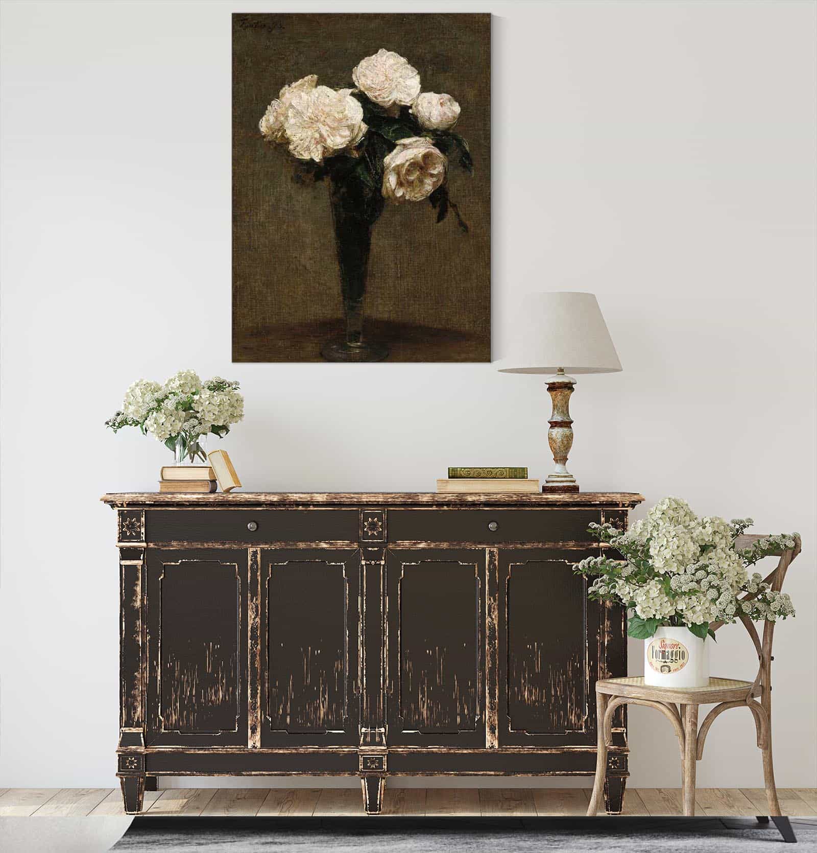 Roses In A Vase by Henri Fantin Latour - Image 4