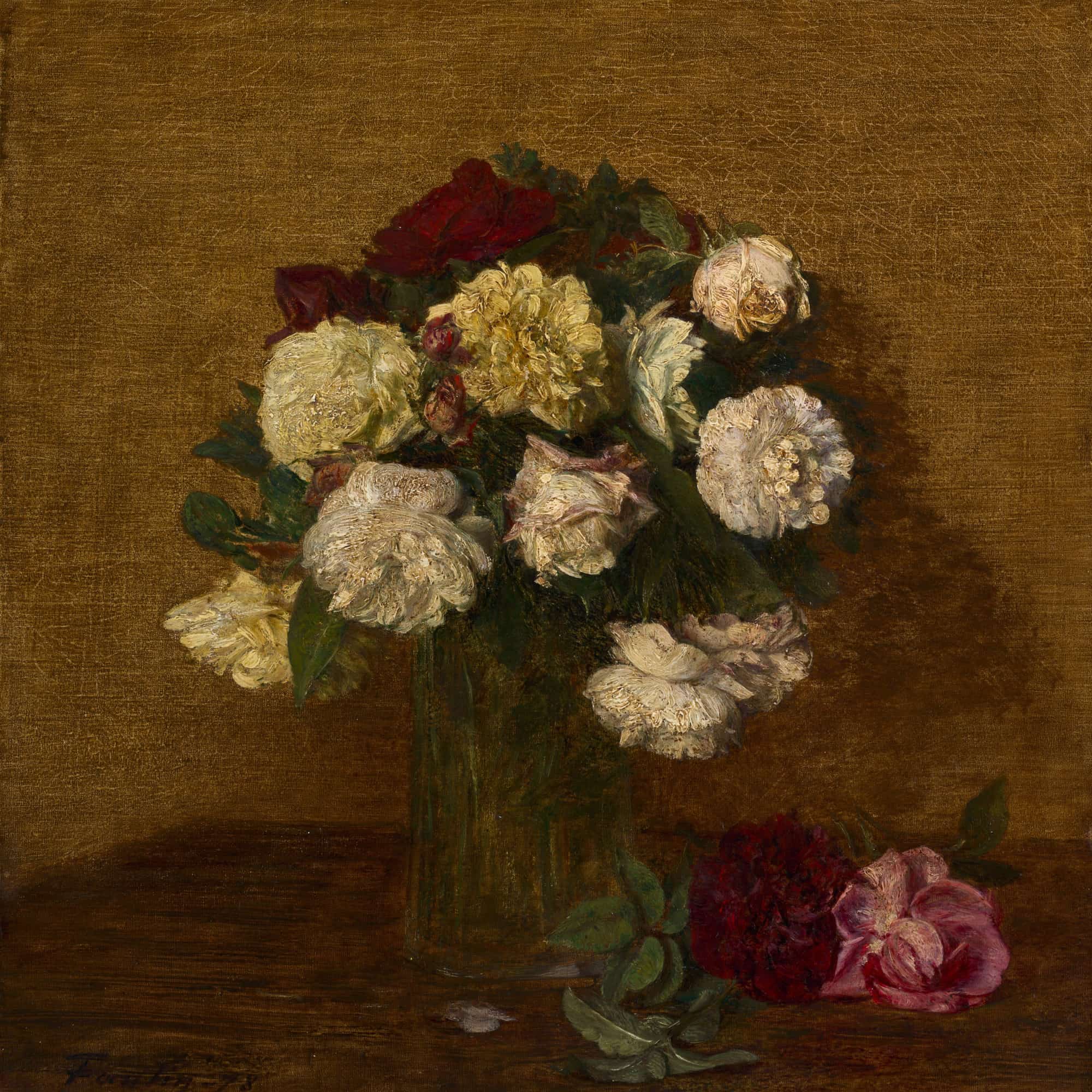 Roses In A Vase by Henri Fantin Latour - Image 8