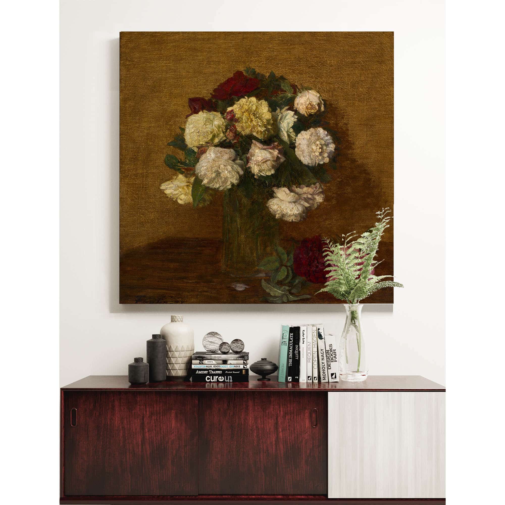 Roses In A Vase by Henri Fantin Latour - Image 9