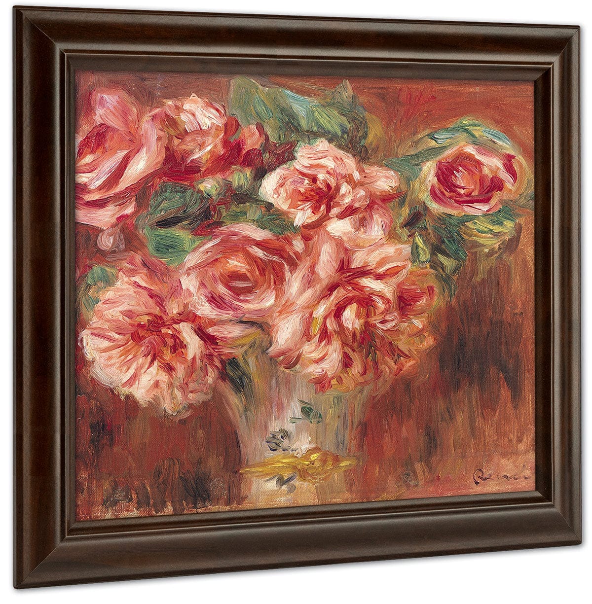 Roses In A Vase By Pierre Auguste Renoir - Image 4