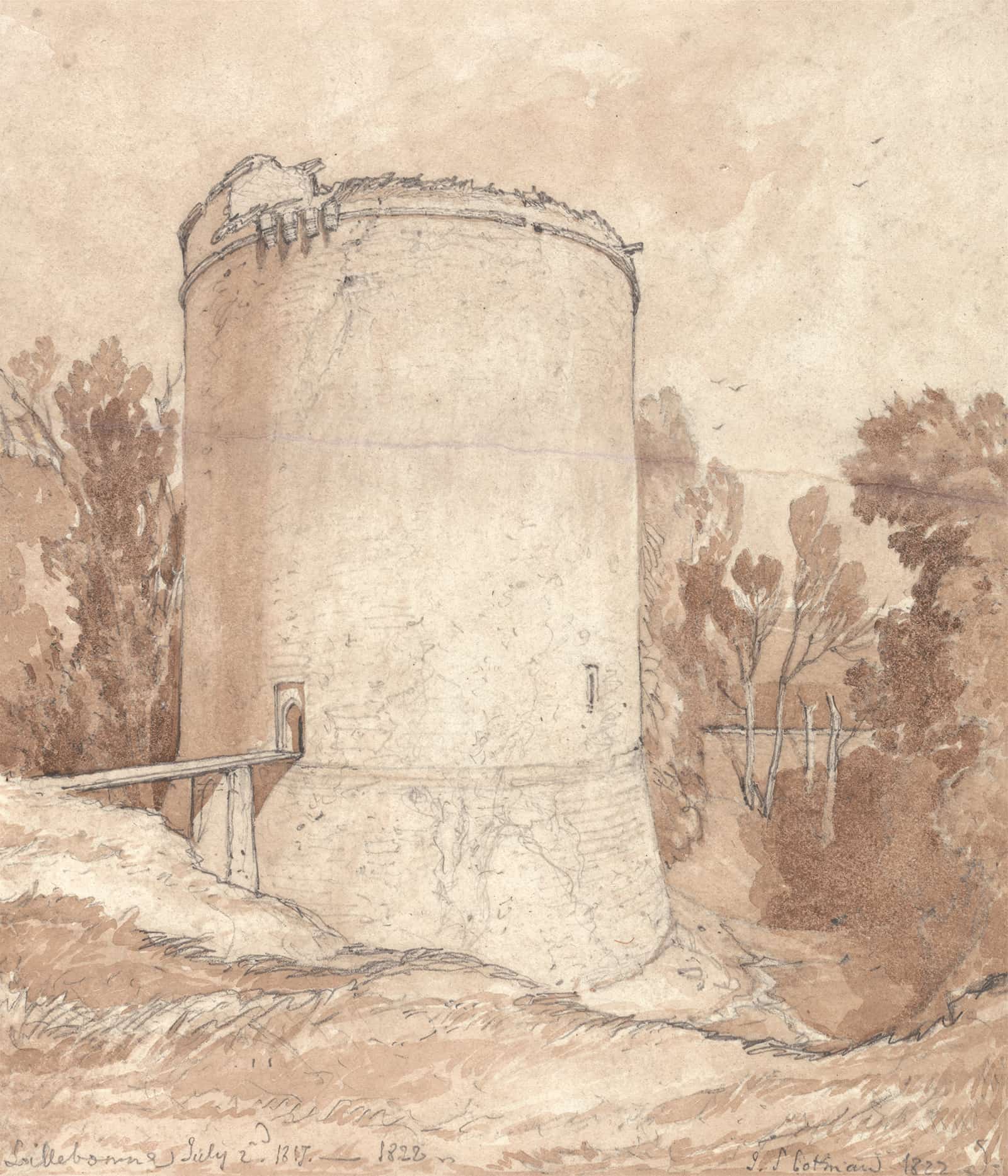 Round Tower Castle Of Lillebonne Normandy by John Sell Cotman - Image 2