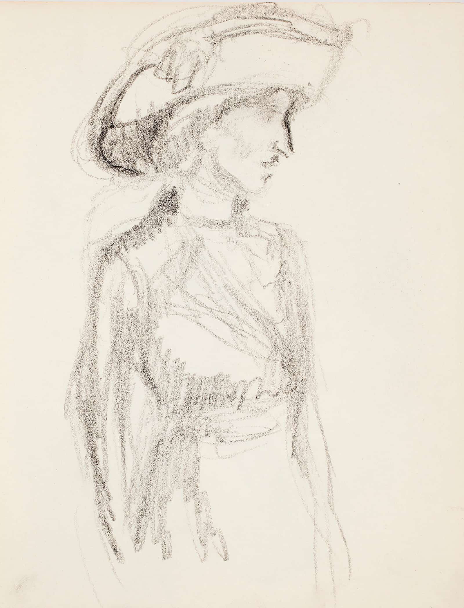 Rouva Anni Lagerborg Luonnos by Magnus Enckell