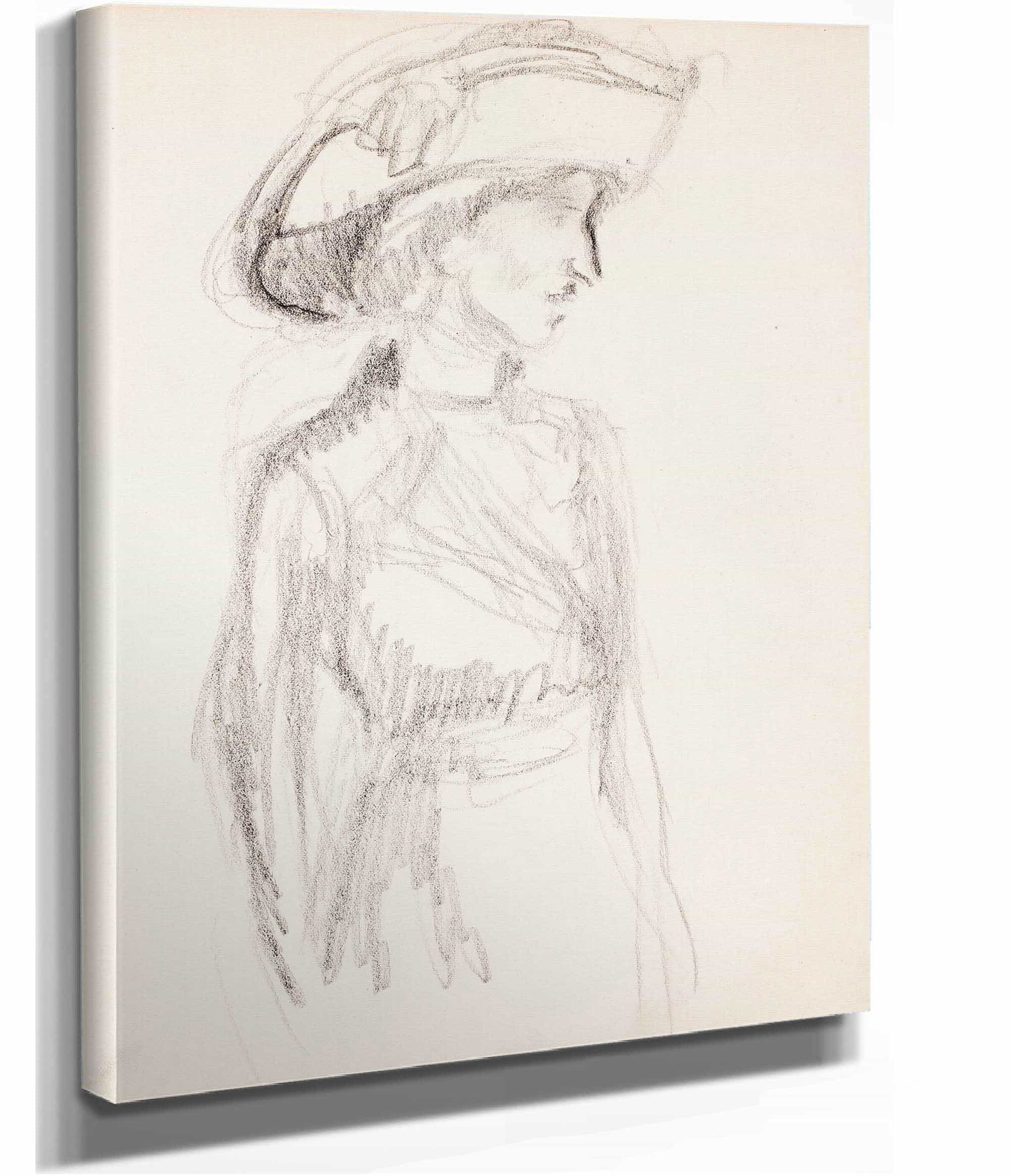 Rouva Anni Lagerborg Luonnos by Magnus Enckell - Image 2