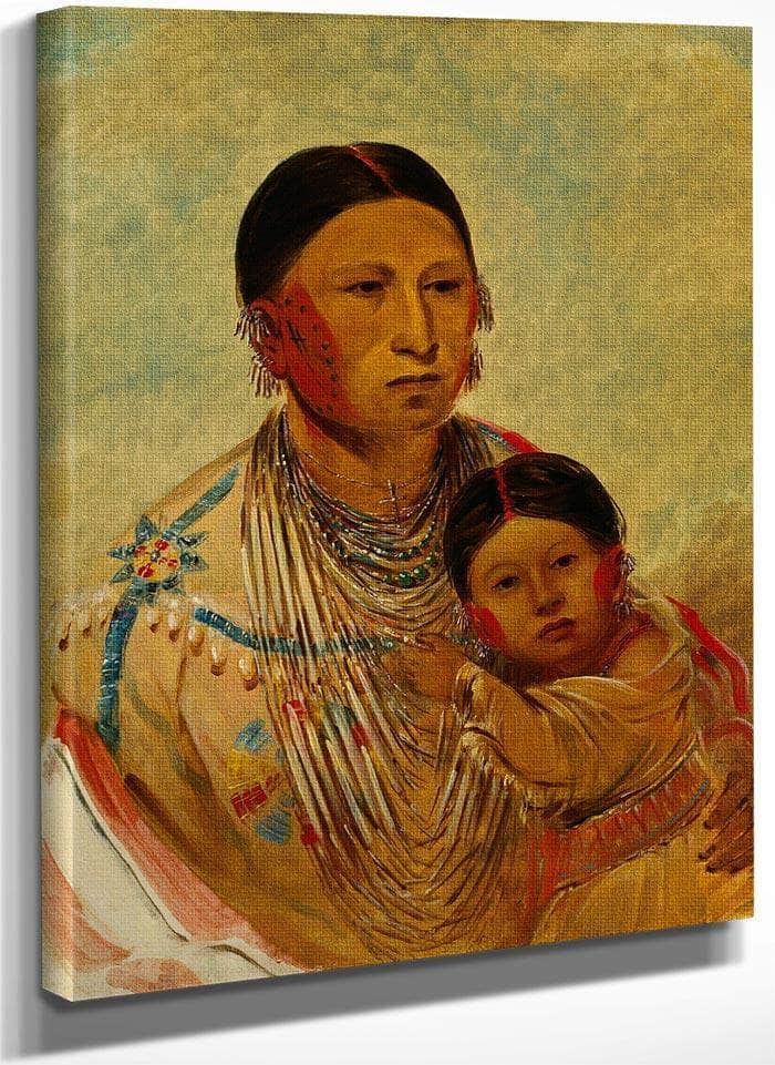 Ru Ton Ye Wee Ma, Strutting Pigeon, Wife Of White Cloud By George Catlin