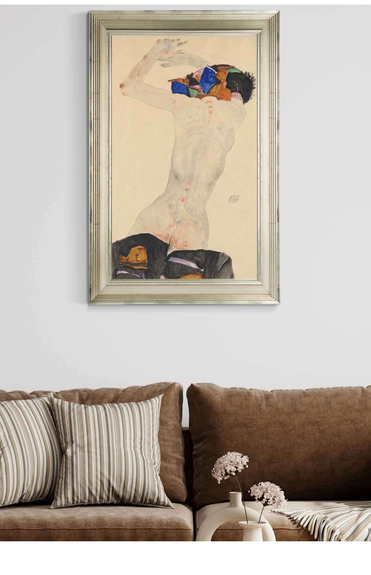 Ruckenakt Mit Buntem Tuch by Egon Schiele - Image 5