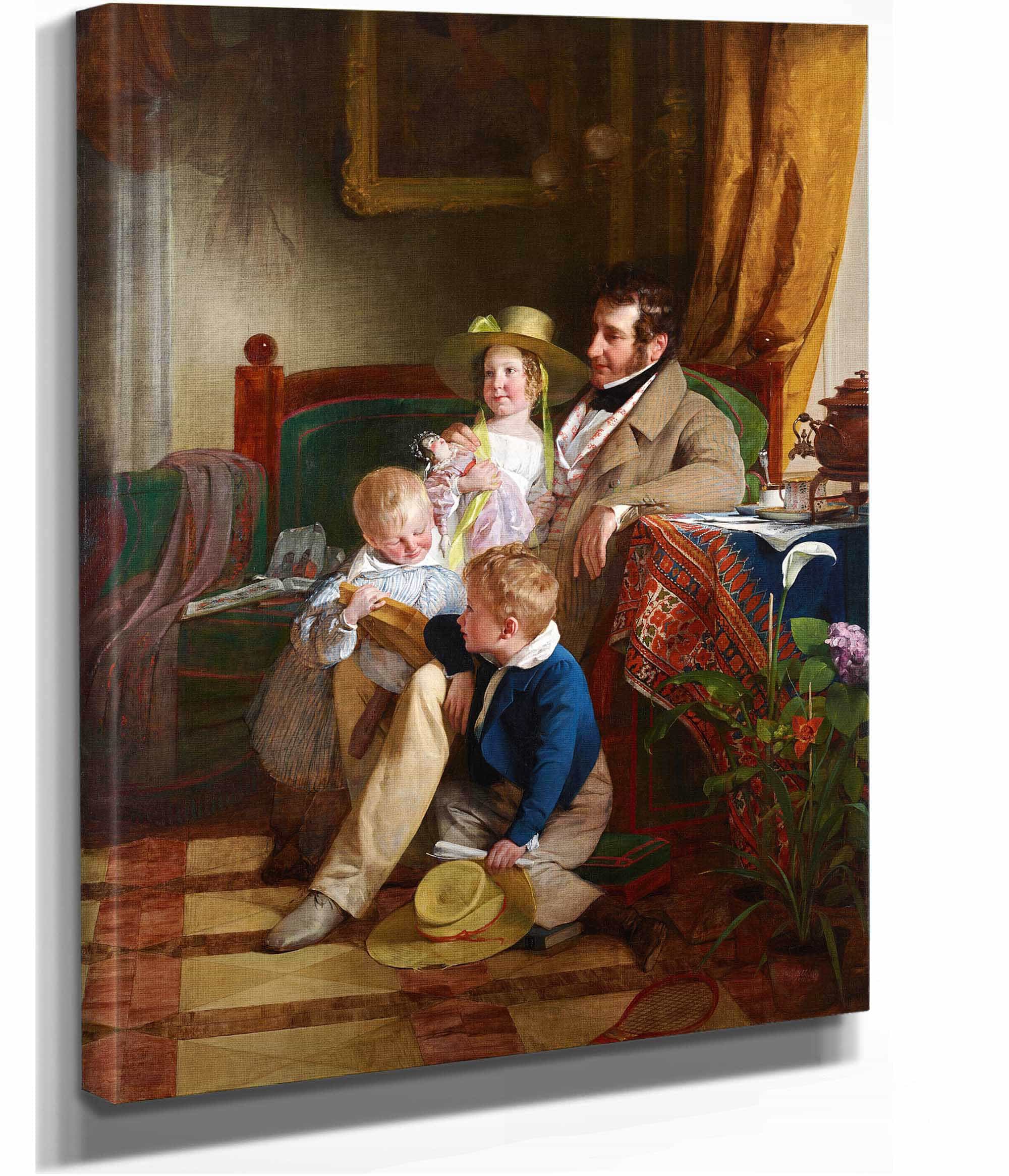 Rudolf Von Arthaber Und Seine Kinder Rudolf Emilie Und Gustav by Friedrich Von Amerling - Image 2