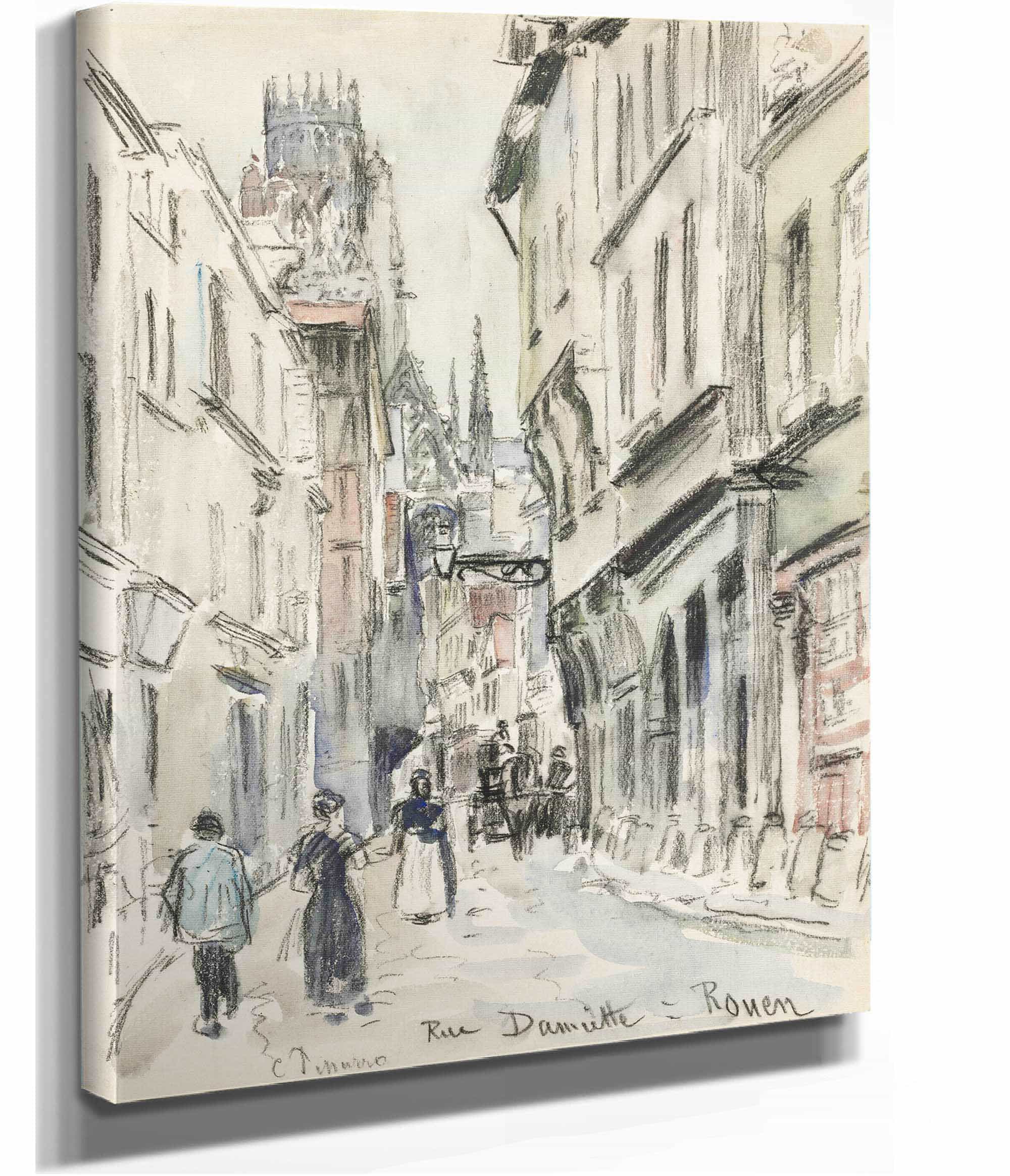 Rue Damiette Rouen by Camille Pissarro - Image 2