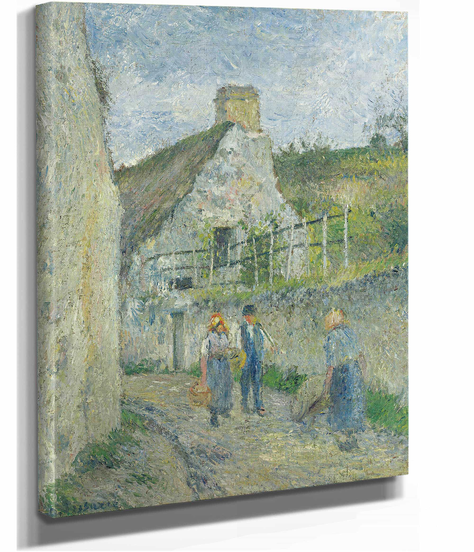 Rue Des Roches Au Valhermeil Auvers Sur Oise by Camille Pissarro - Image 2
