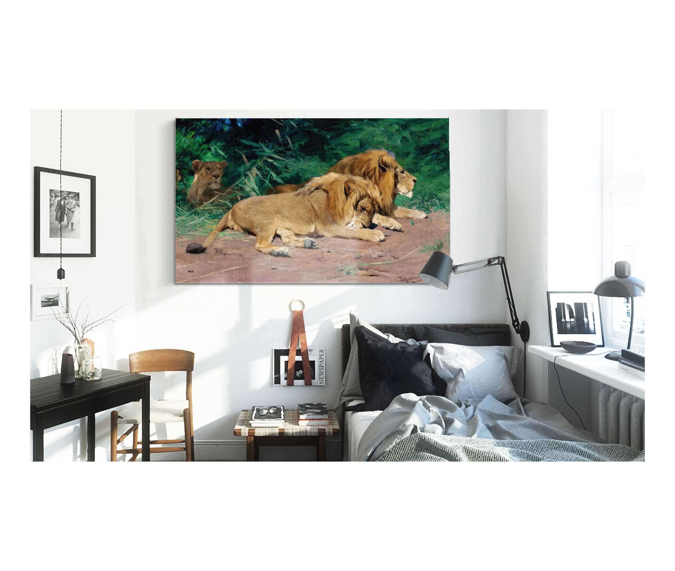 Ruhende Lowen Lions At Rest by Wilhelm Kuhnert - Image 3
