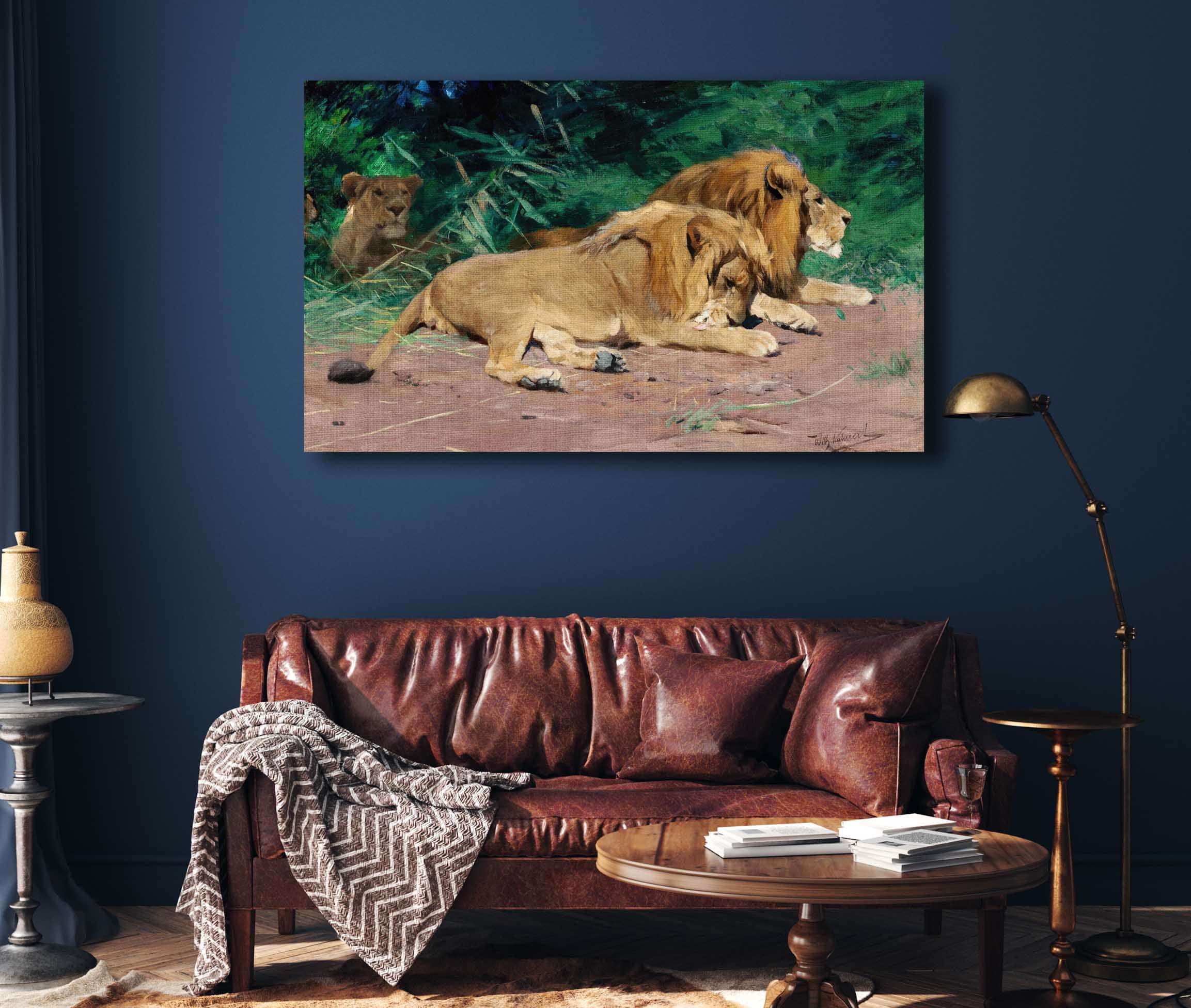 Ruhende Lowen Lions At Rest by Wilhelm Kuhnert - Image 4