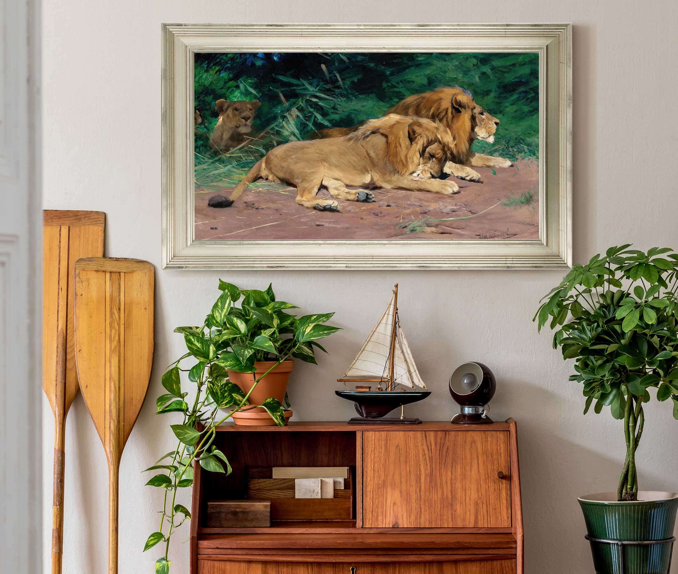 Ruhende Lowen Lions At Rest by Wilhelm Kuhnert - Image 6