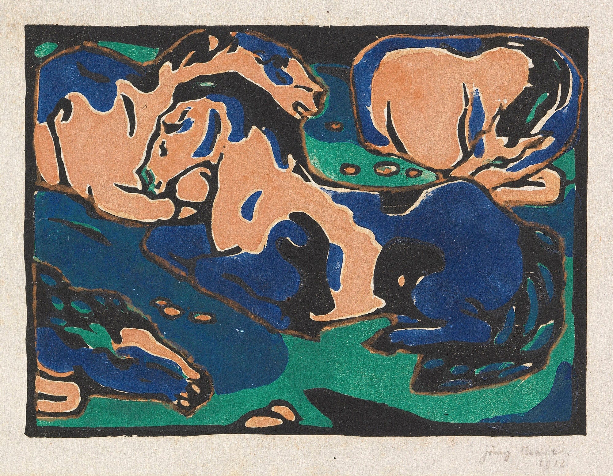 Ruhende Pferde by Franz Marc - Image 3