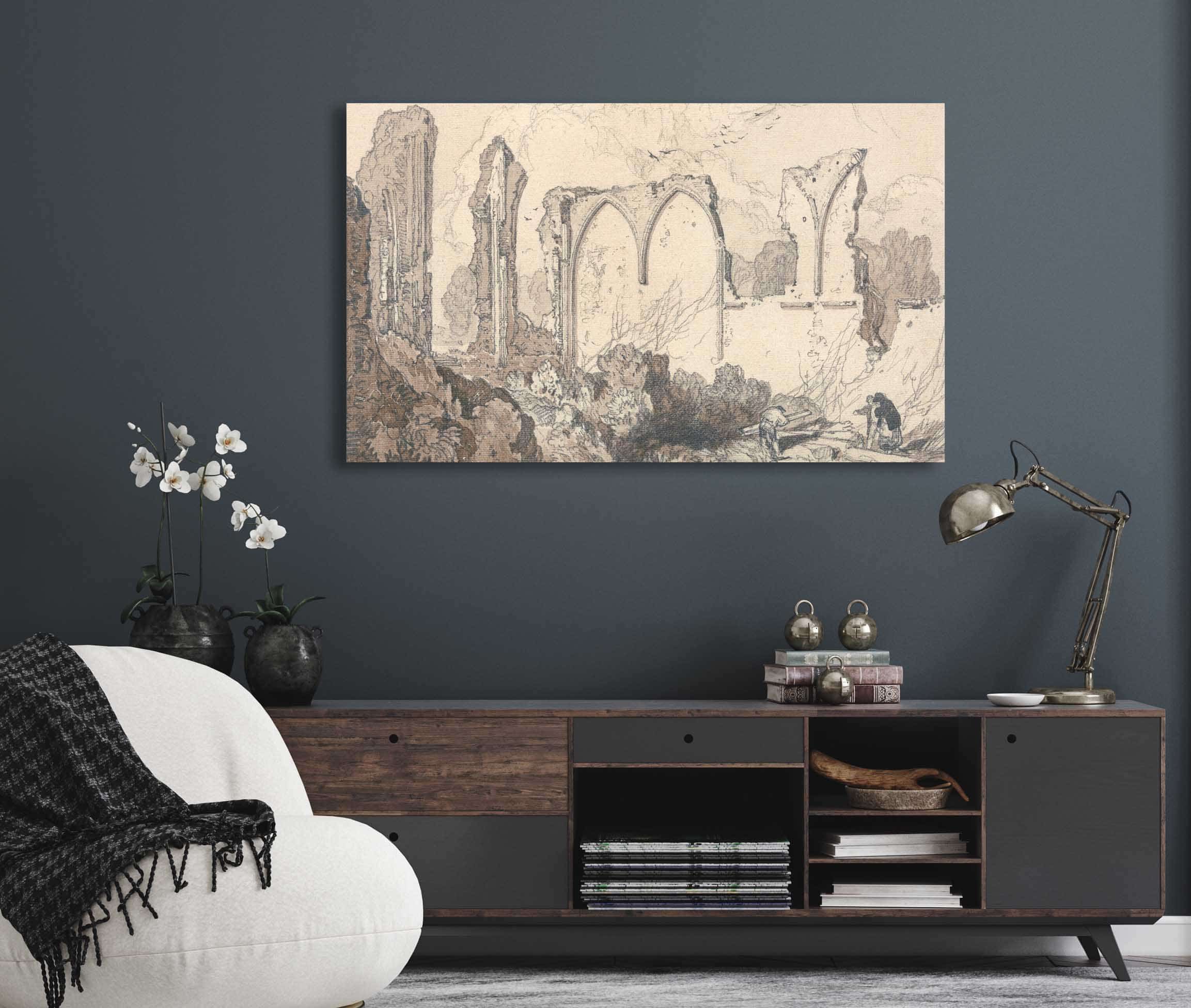 Ruin Behind The Free School Thetford Suffolk by John Sell Cotman - Image 5