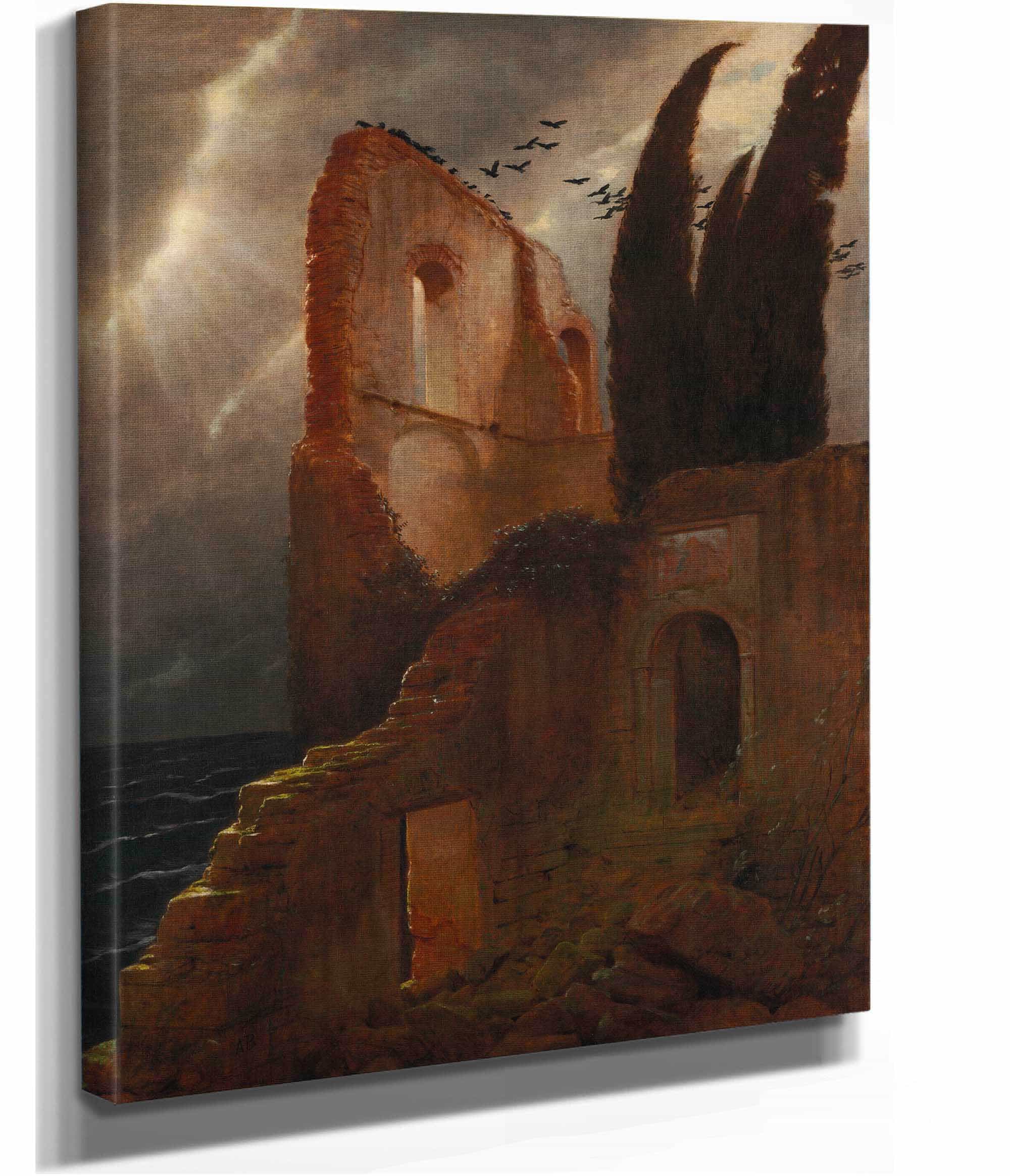 Ruin By The Sea by Arnold Bocklin - Image 3