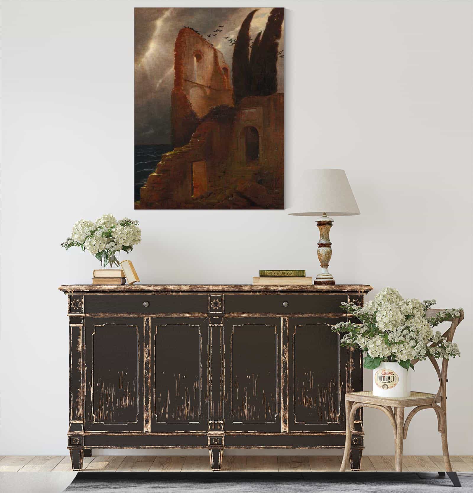 Ruin By The Sea by Arnold Bocklin - Image 7