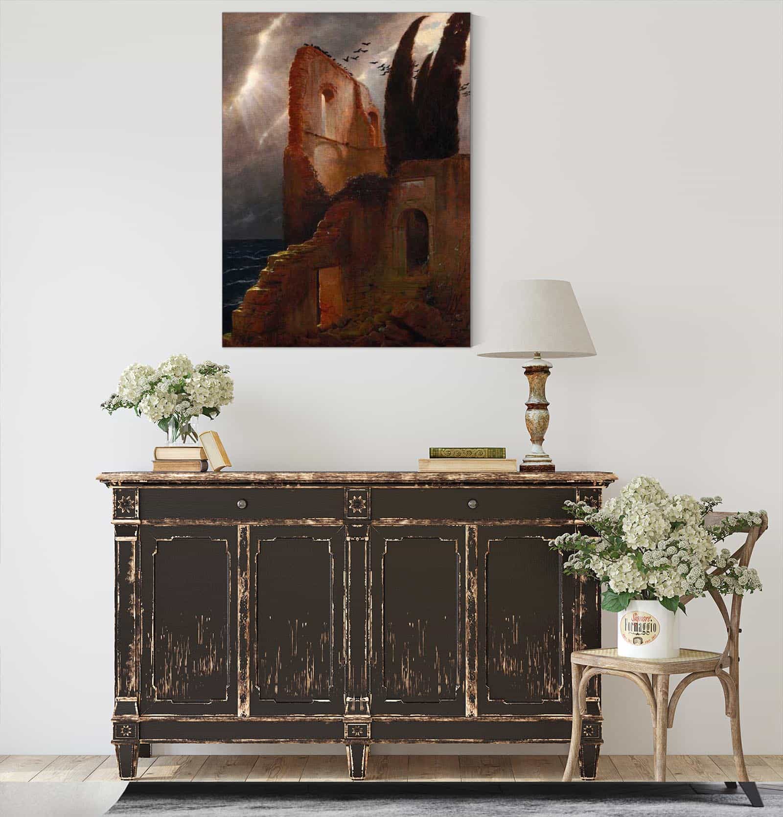 Ruin By The Sea by Arnold Bocklin - Image 8