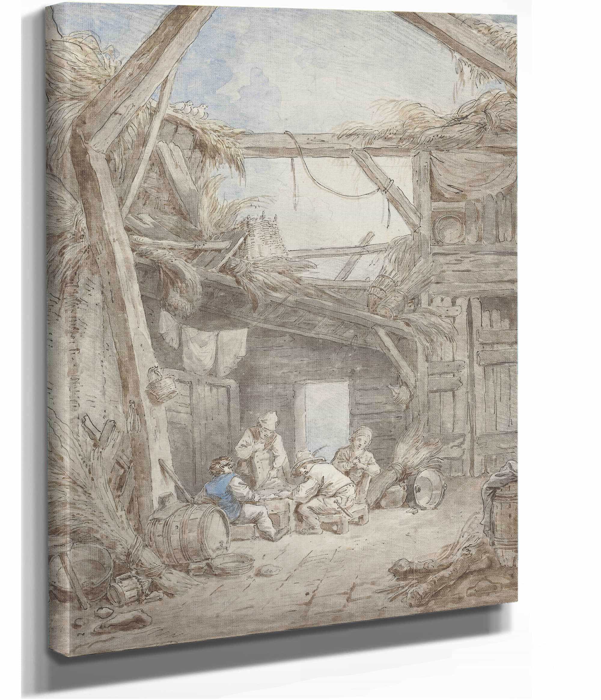 Ruined Farm by Hubert Robert - Image 2