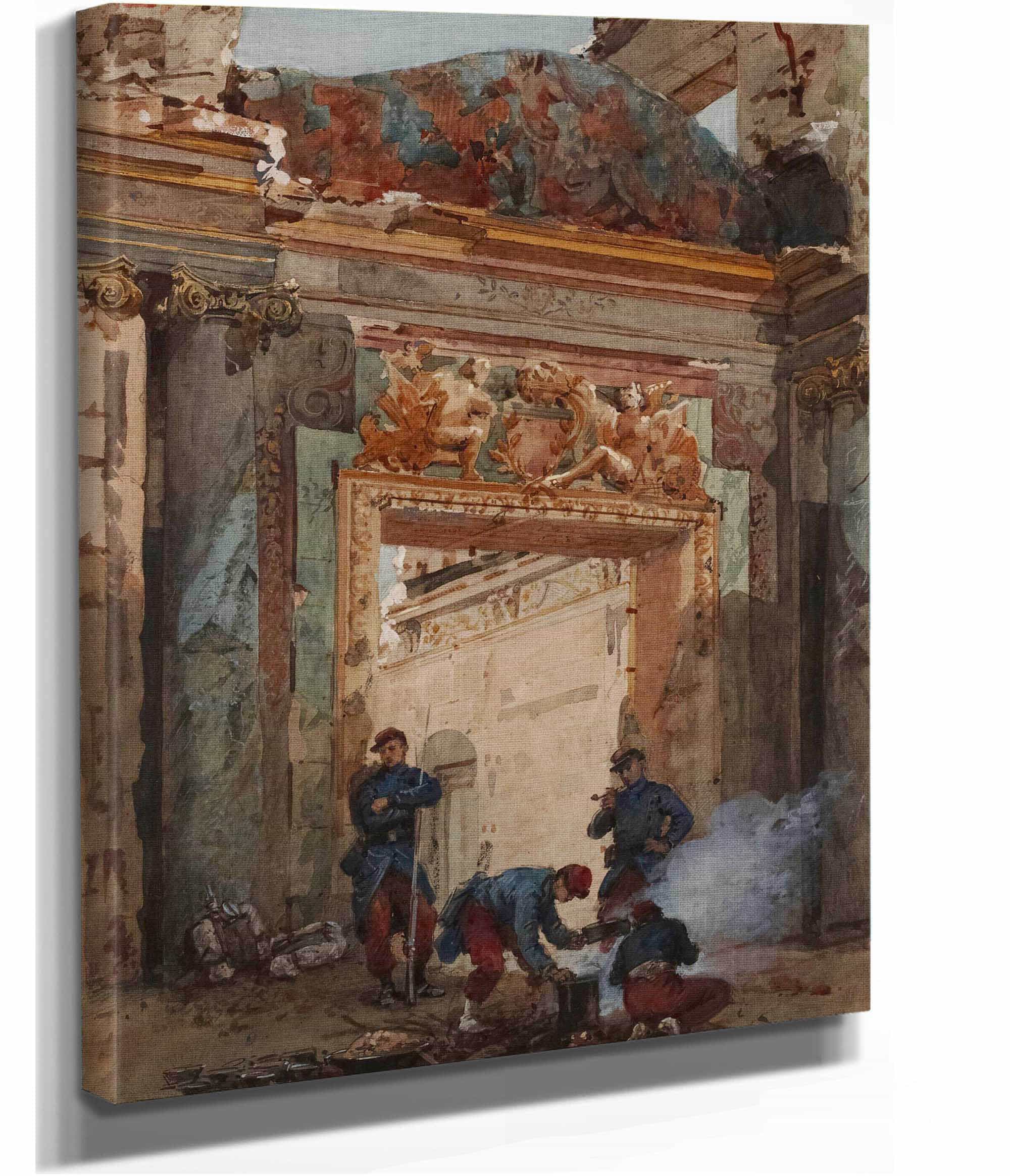 Ruines Du Salon De Mars Au Palais De Saint Cloud En by Isidore Pils - Image 2