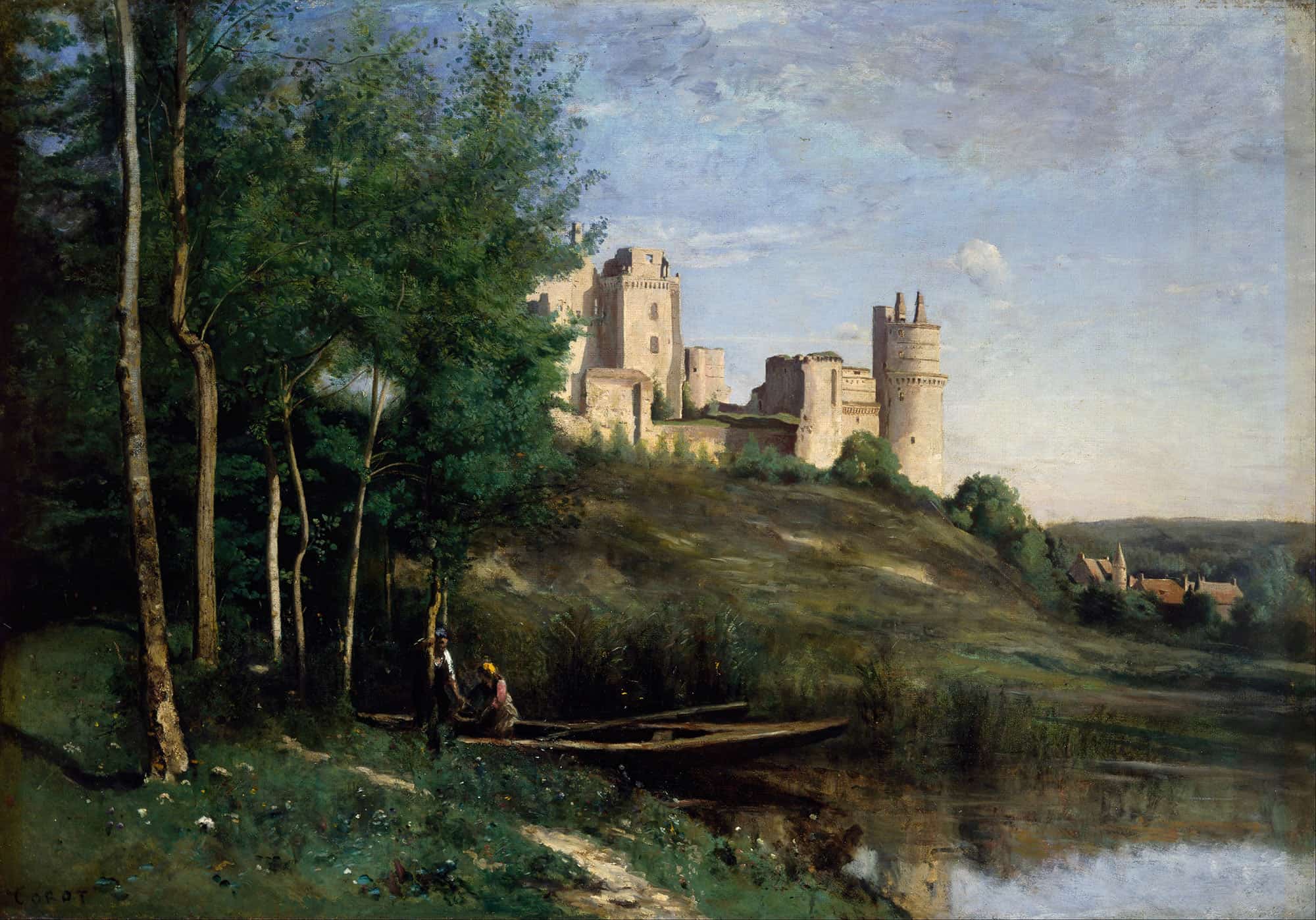 Ruins Of The Chateau De Pierrefonds by Jean Baptiste Camille Corot