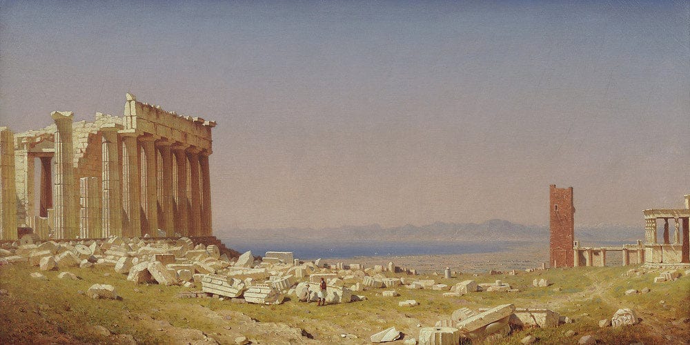 Ruins Of The Parthenon By Sanford Robinson Gifford - Image 2