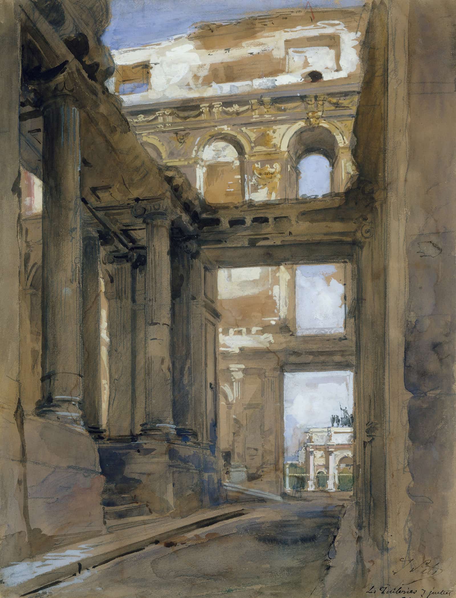 Ruins Of The Tuileries Palace by Isidore Pils