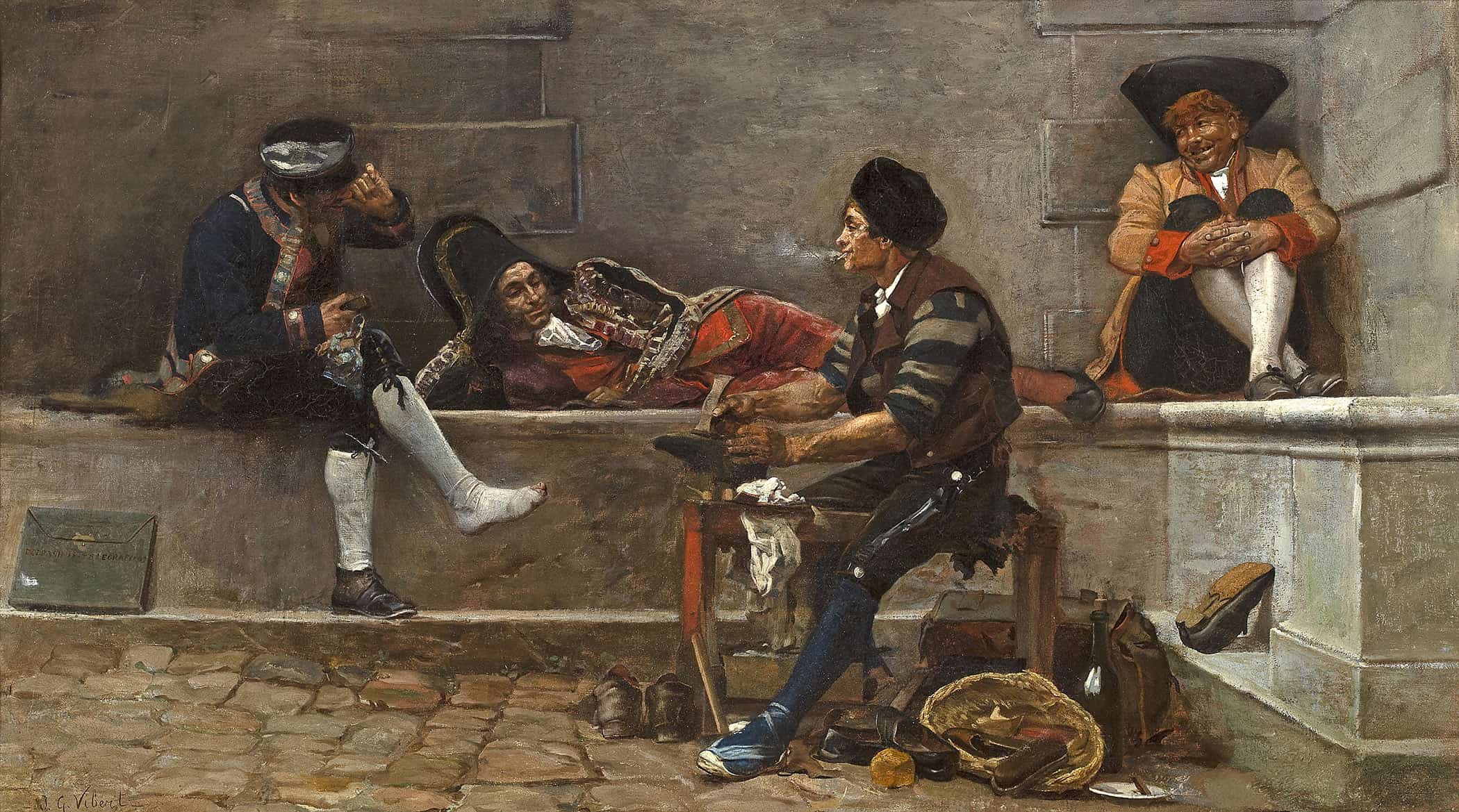 Running Repairs by Jehan Georges Vibert - Image 2