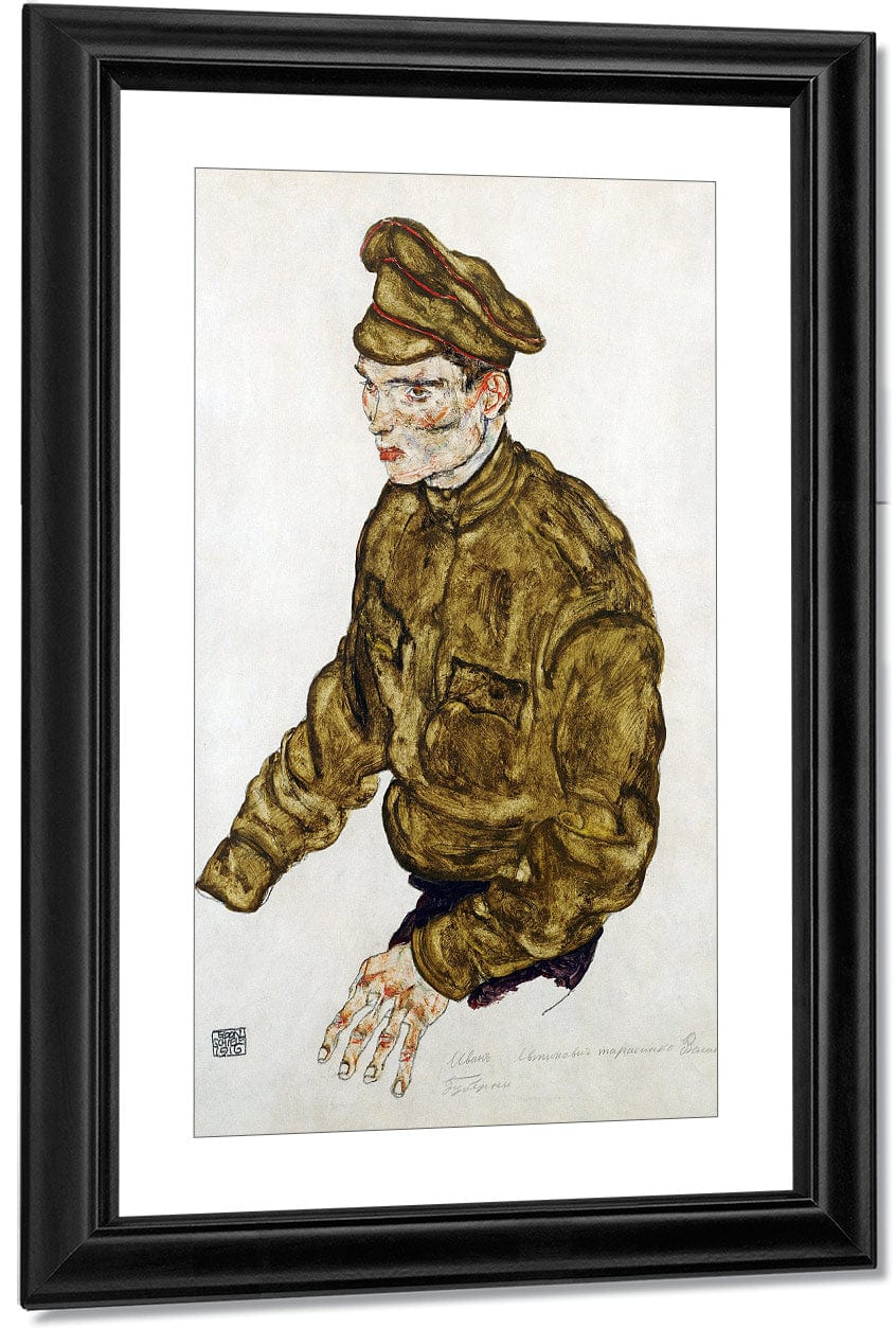 Russian Prisioner Of War By Egon Schiele - Image 3