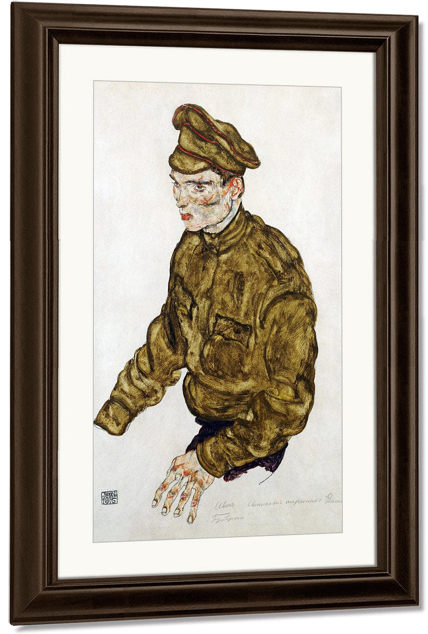 Russian Prisioner Of War By Egon Schiele - Image 4