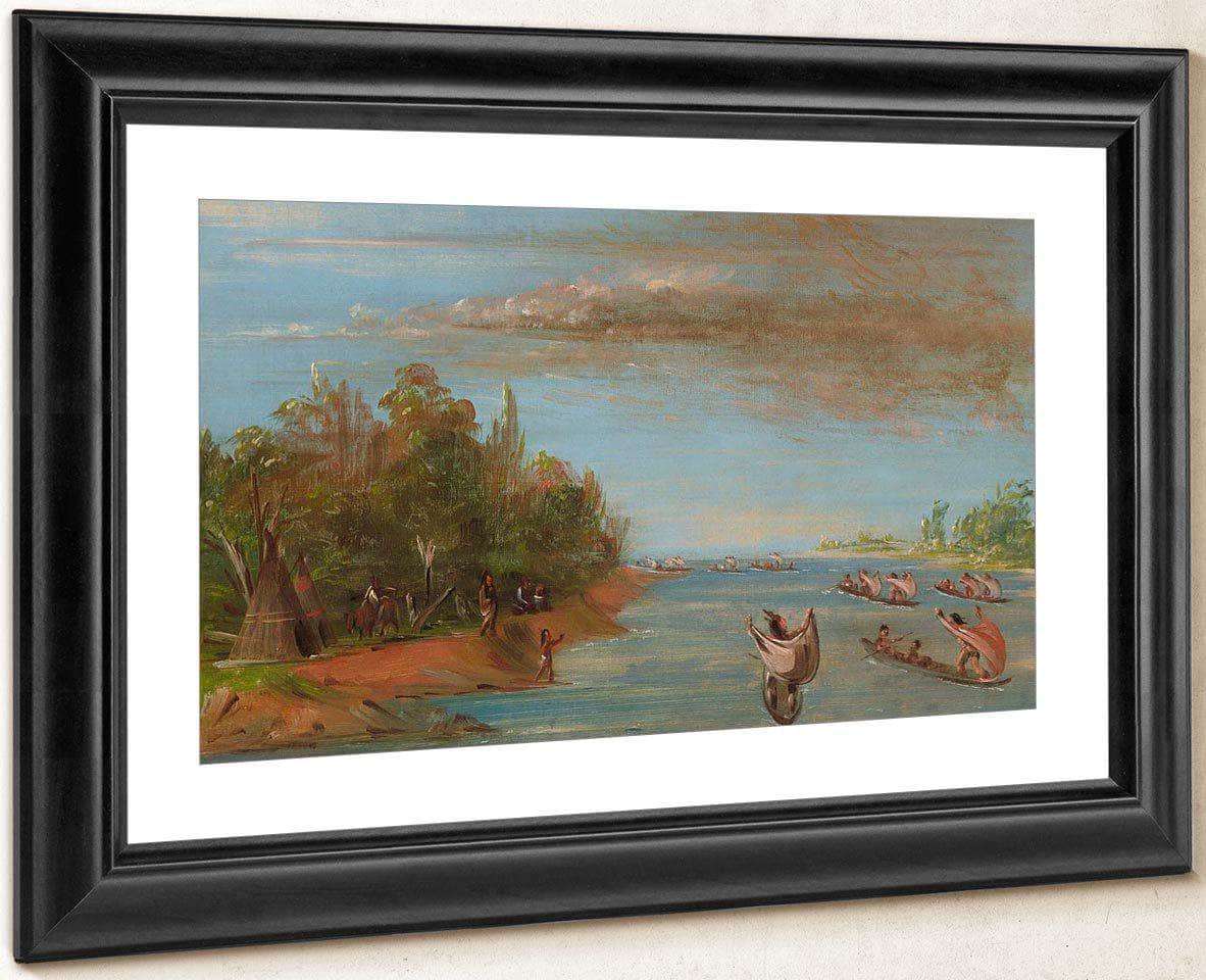 Sac And Fox Sailing In Canoes By George Catlin - Image 4
