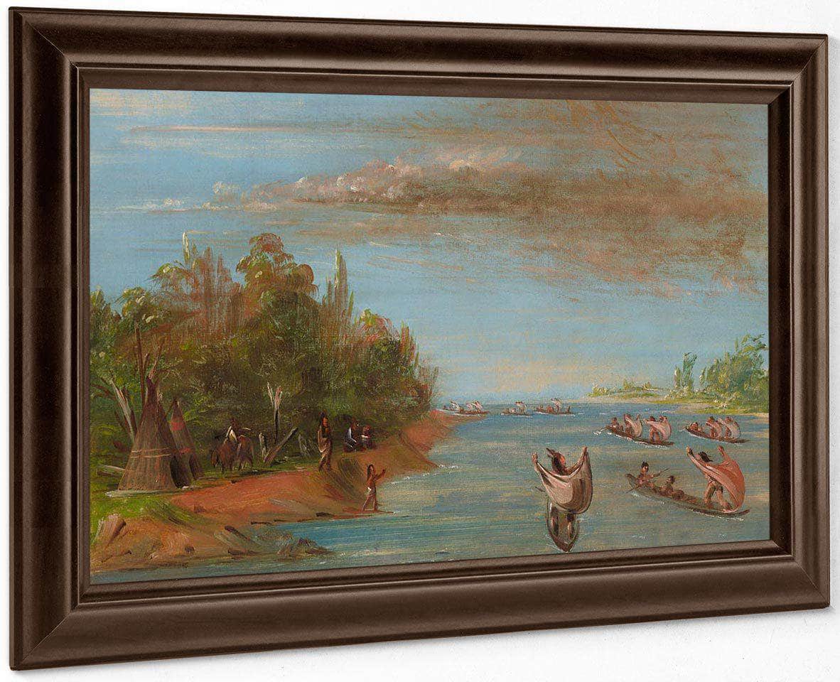 Sac And Fox Sailing In Canoes By George Catlin - Image 6