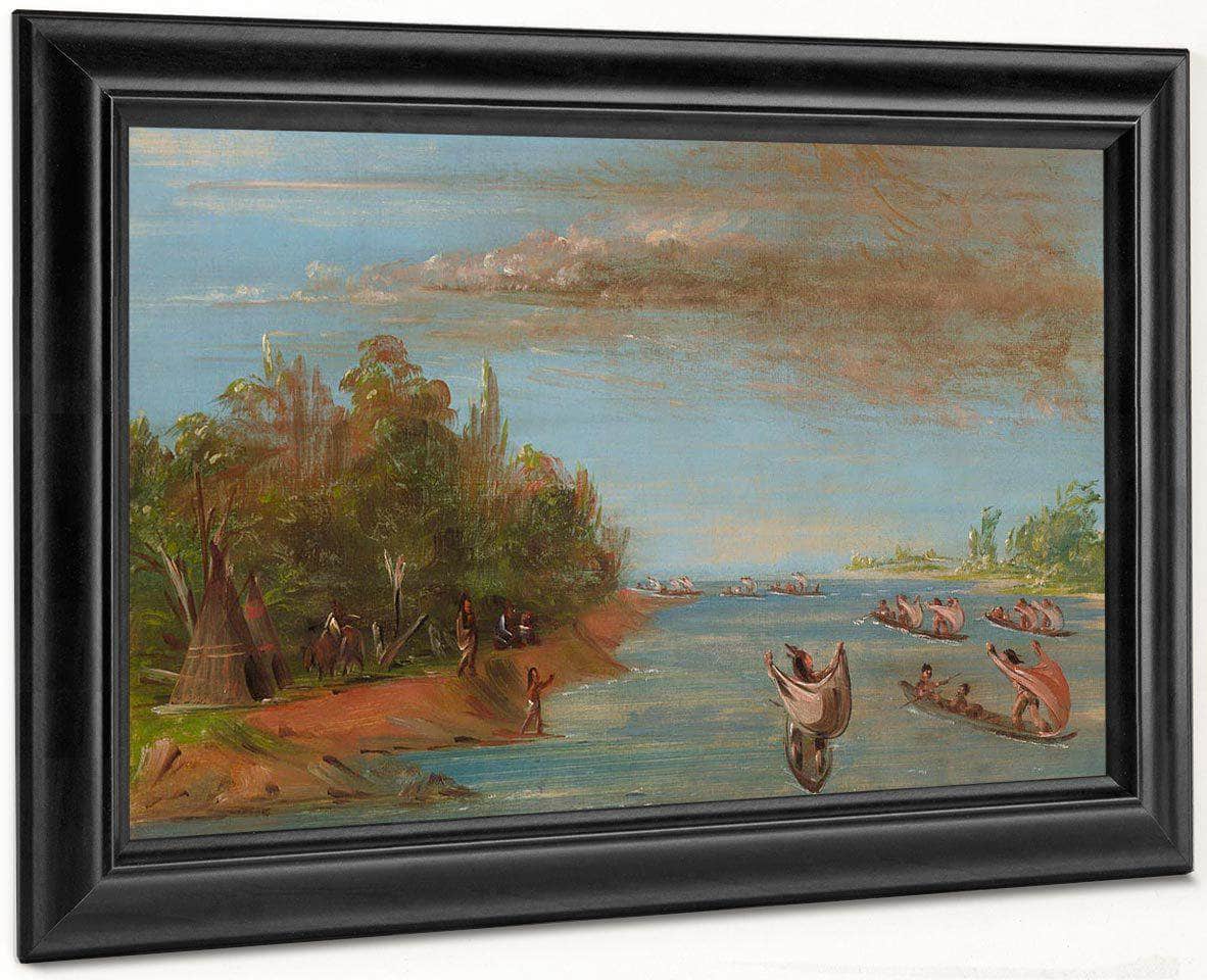 Sac And Fox Sailing In Canoes By George Catlin - Image 8