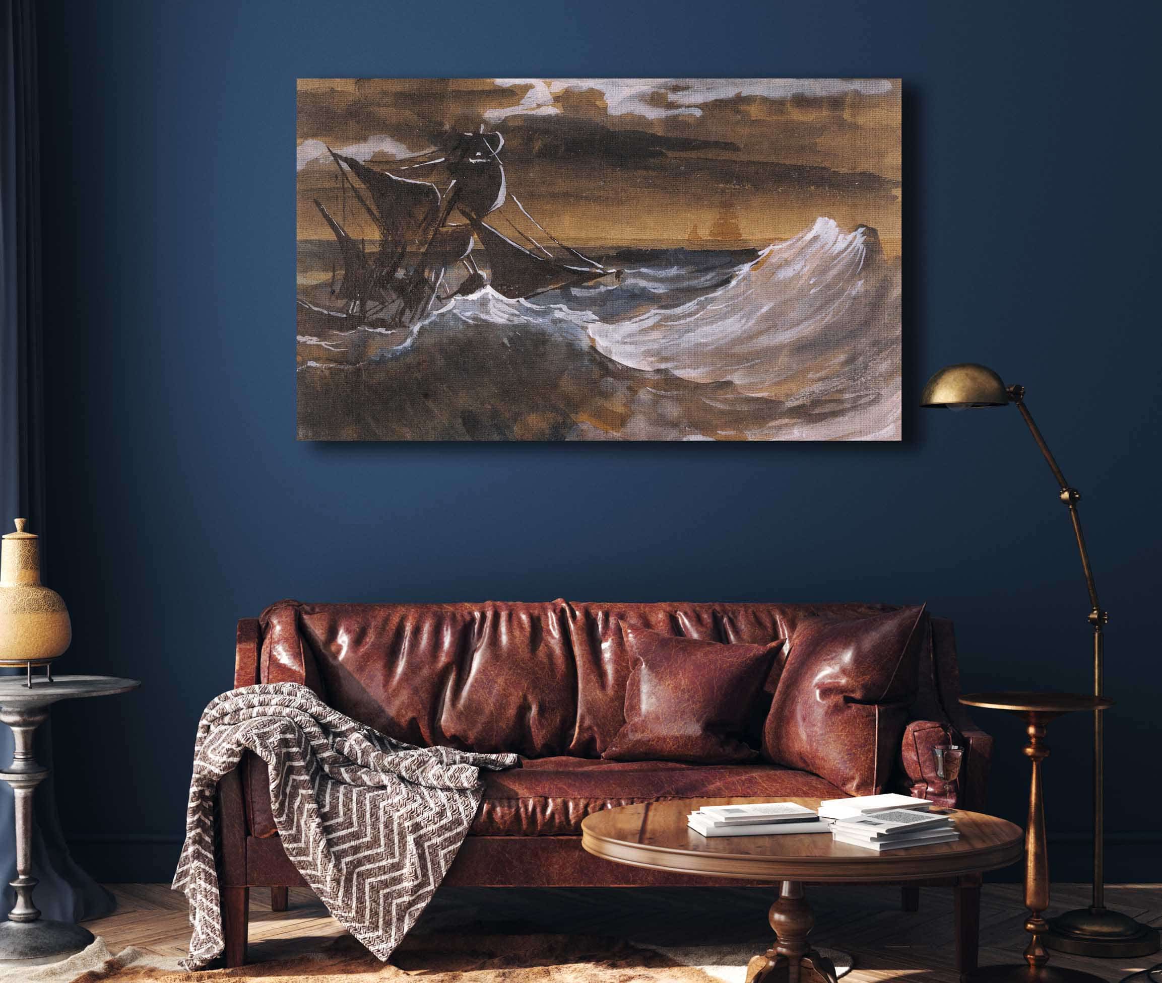 Sailboat On A Raging Sea About by Theodore Gericault - Image 4